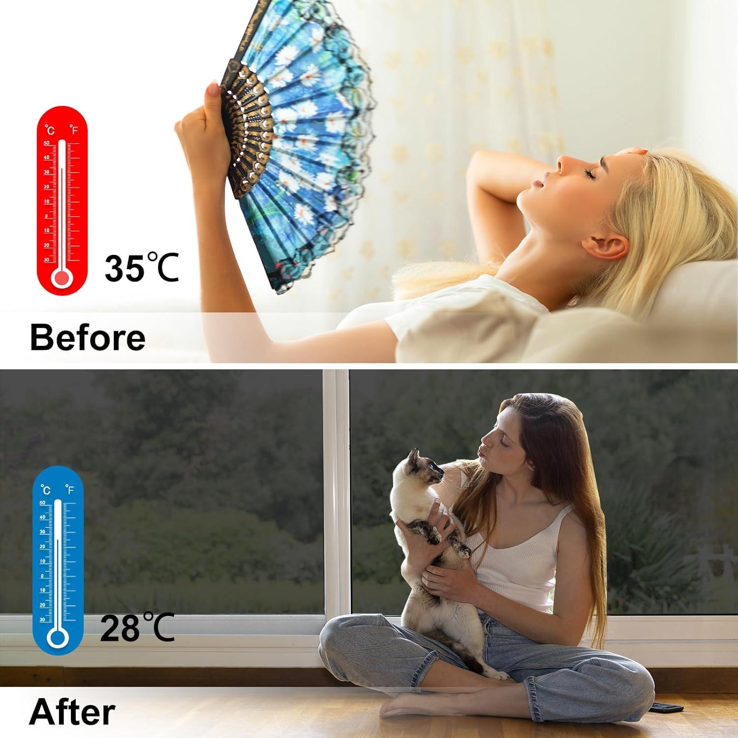 Película de Ventana Bectosy Unidireccional 44.5x200cm Negro