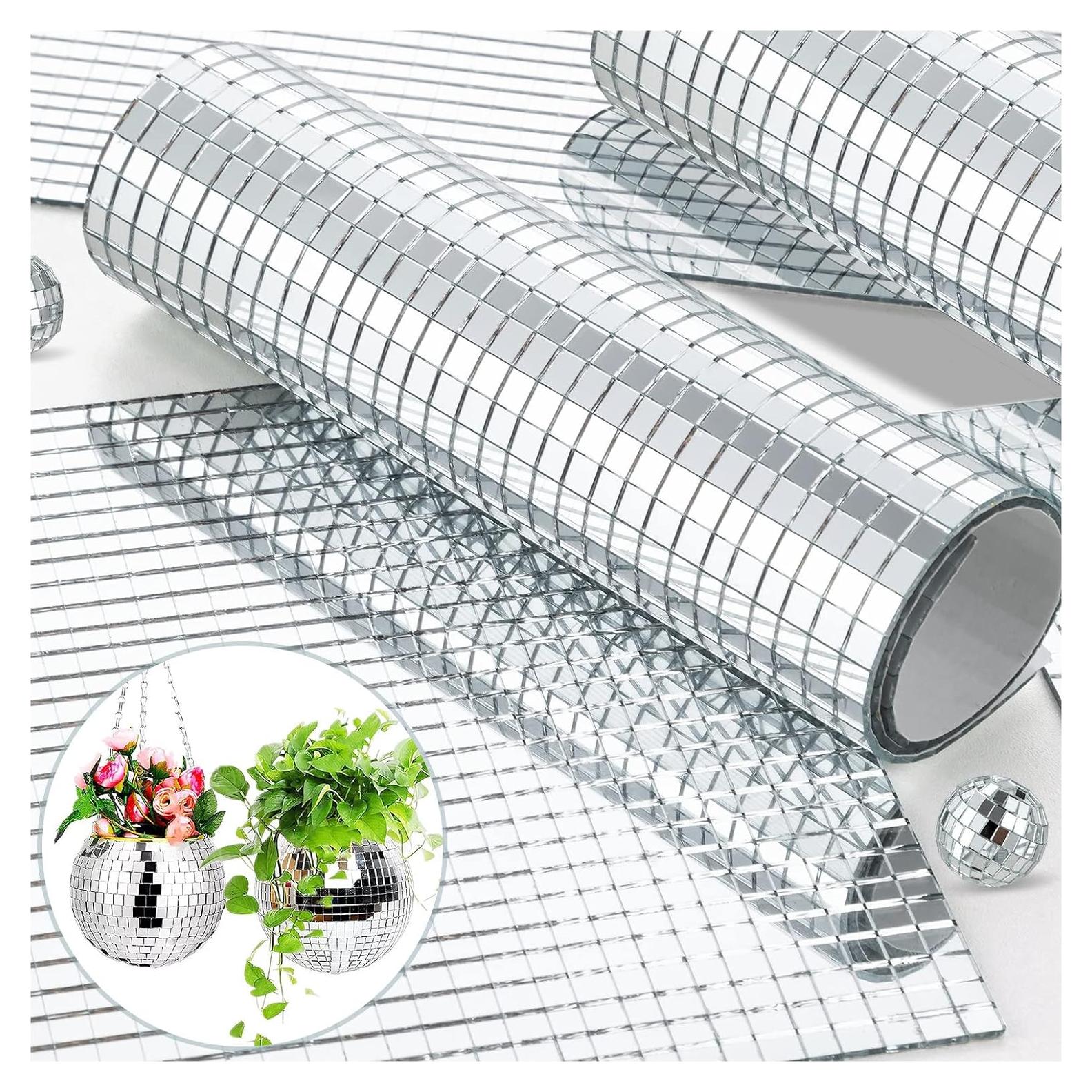 5400 Azulejos de Espejo Mosaico MGZTTHW 5x5mm Autoadhesivos