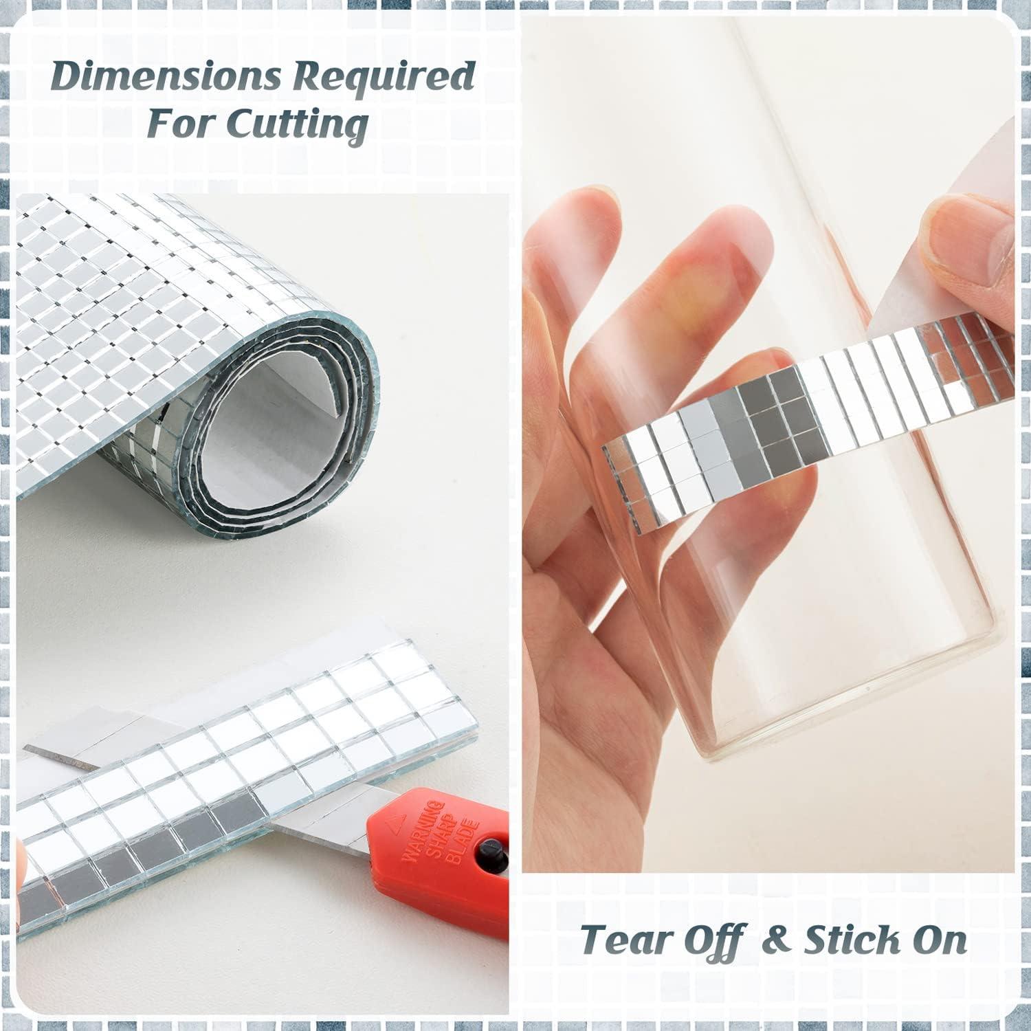 5400 Azulejos de Espejo Mosaico MGZTTHW 5x5mm Autoadhesivos