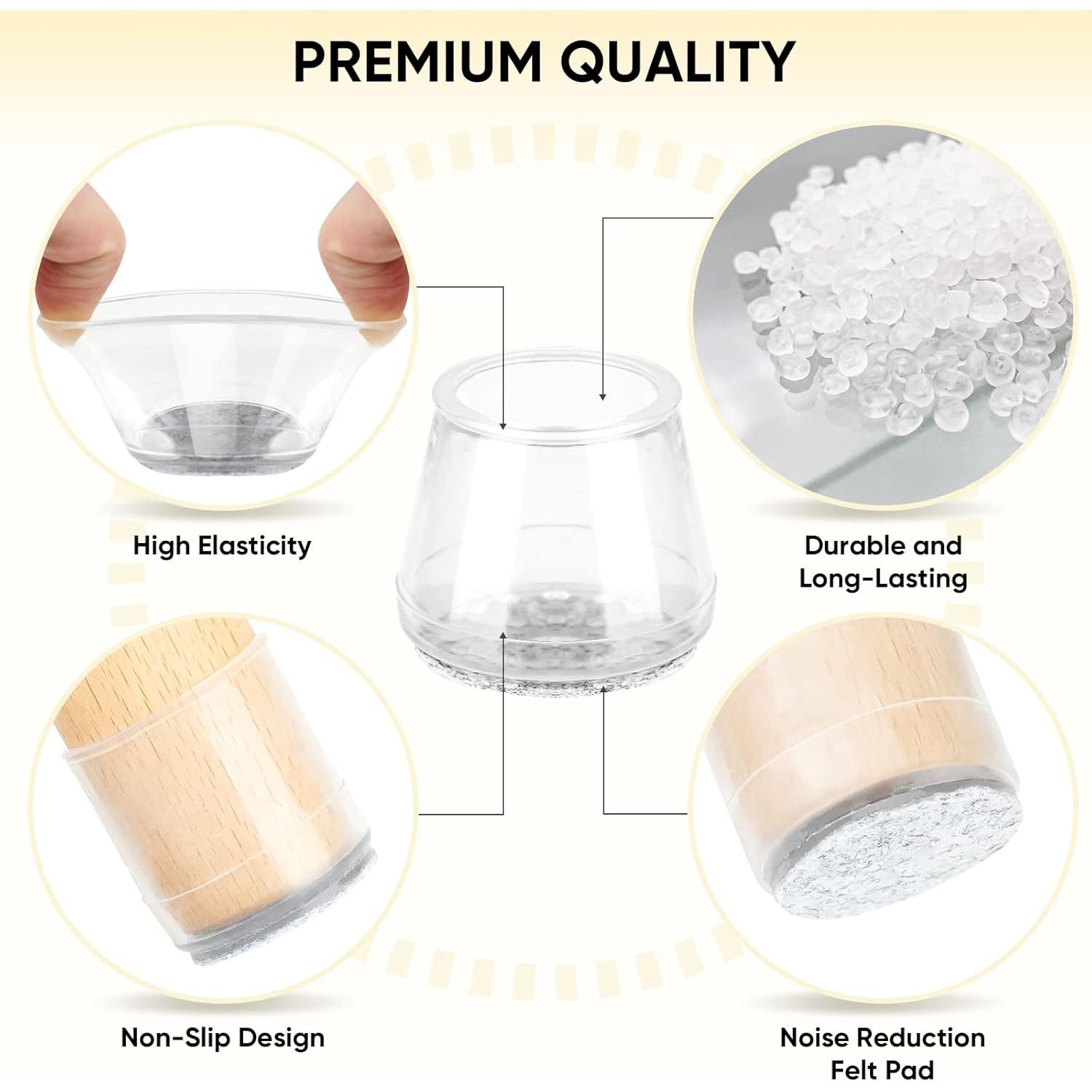 BALEINE 16 Protectores de Piso Silicona Extra Grande Transparentes