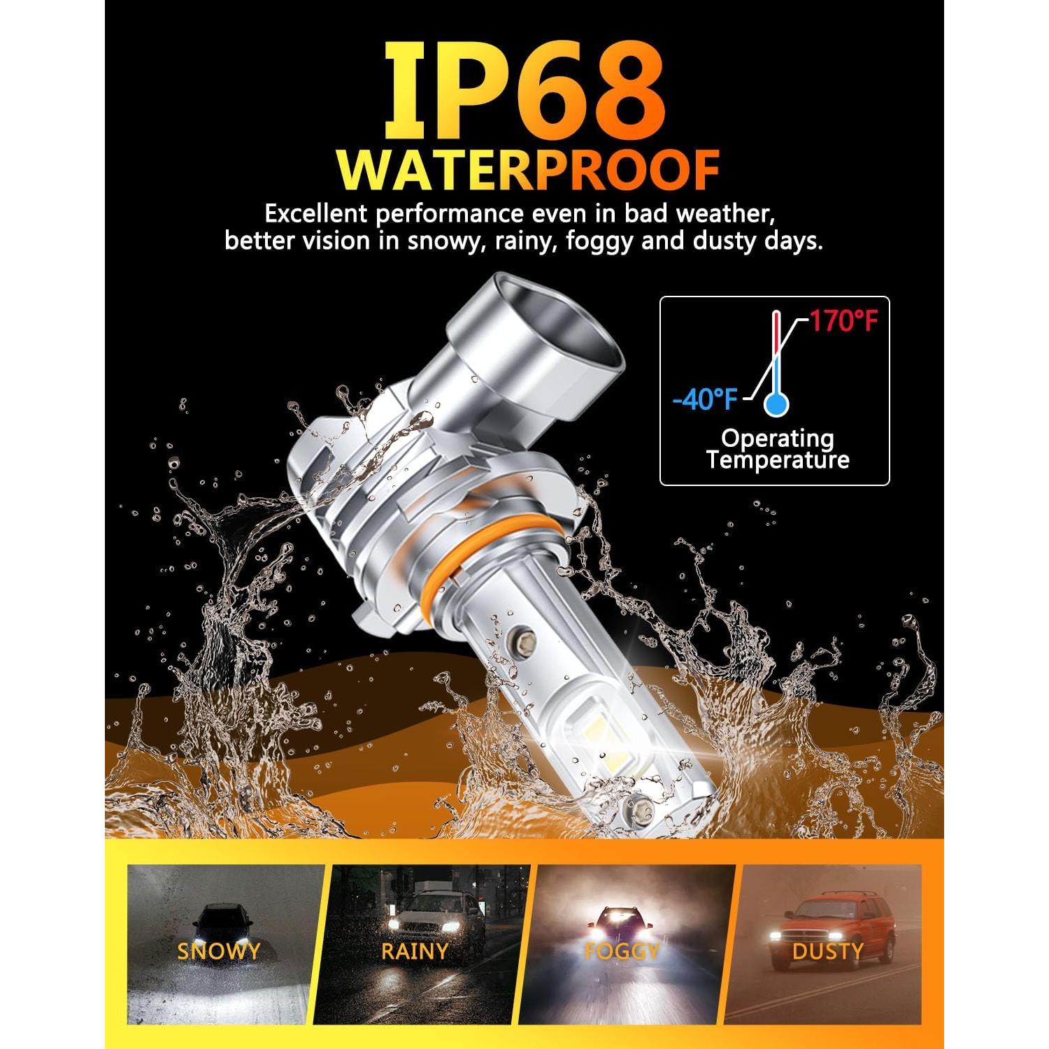 Bombillas LED OXILAM 9006 HB4 Antiniebla 400% Brillantes IP68