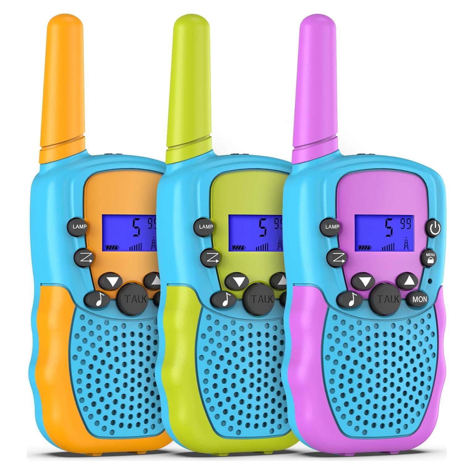 Walkie Talkies Selieve para Niños - Paquete de 3 - Rango 3 KM