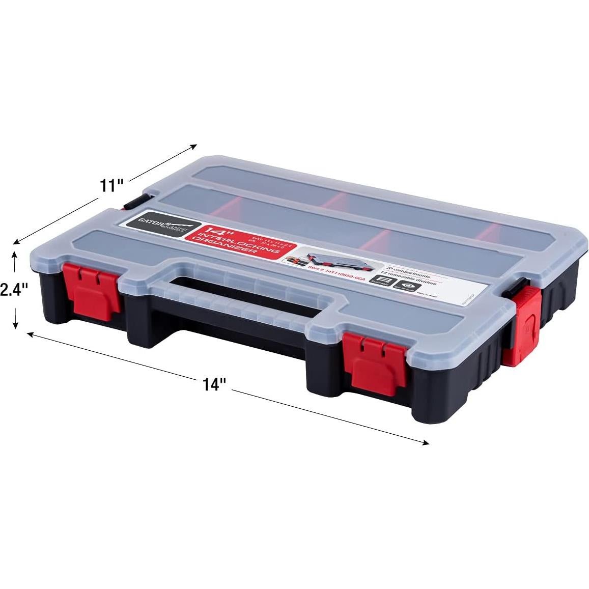 Juego de 2 Cajas Organizadoras Gator Clamps 20 Compartimentos