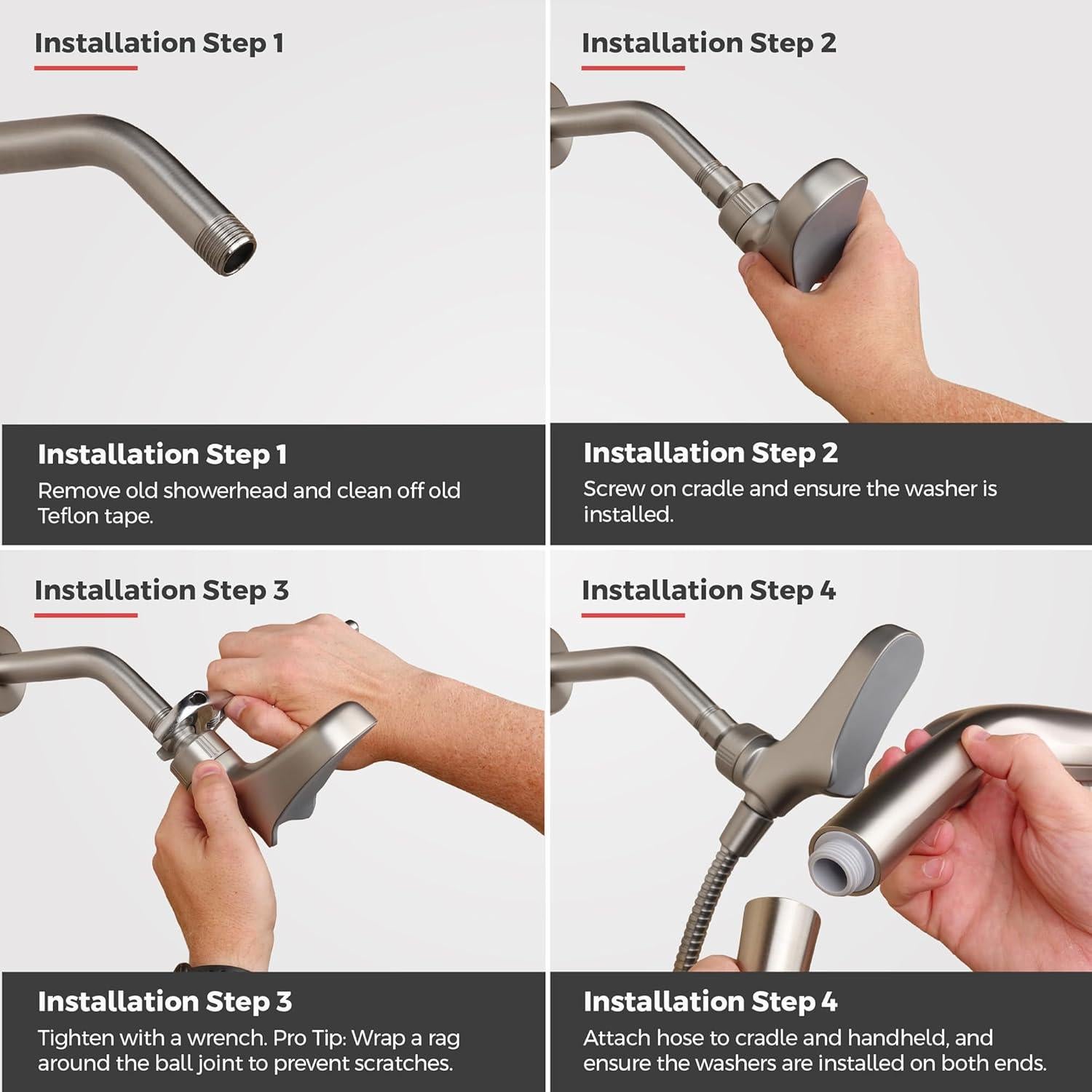 Cabezal de Ducha Portátil Pfister HydroFuse 6 Funciones Cromado
