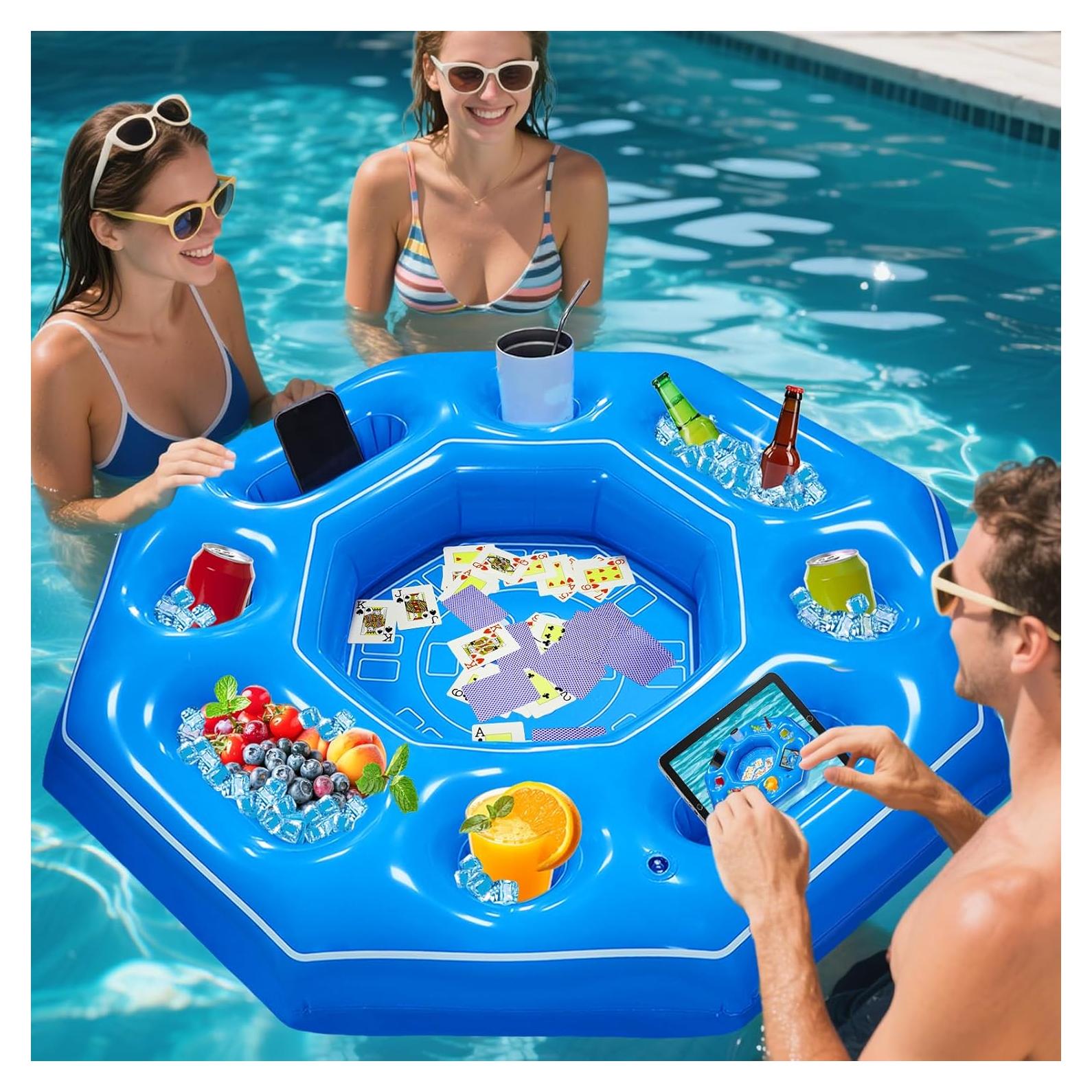 Mesa de Juego Inflable Octagonal Lanathel con Cartas Impermeables