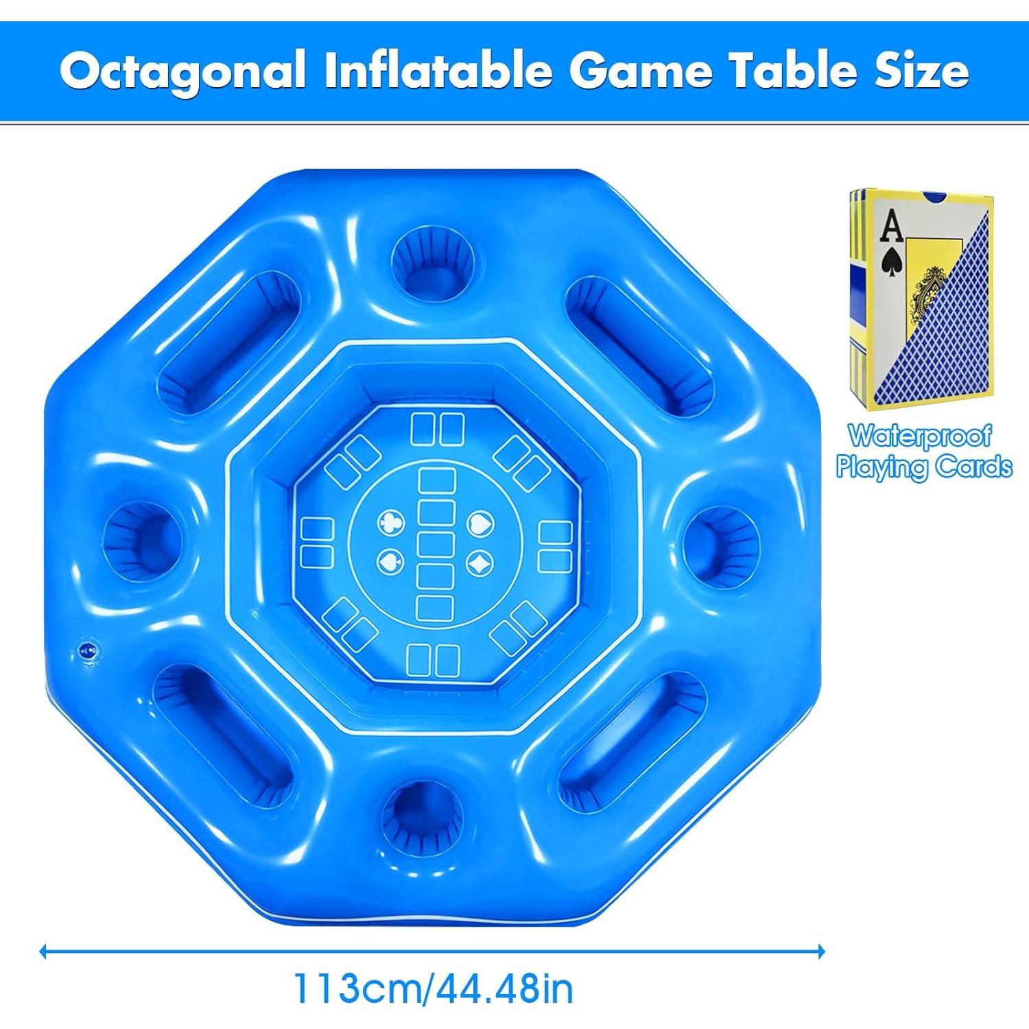 Mesa de Juego Inflable Octagonal Lanathel con Cartas Impermeables