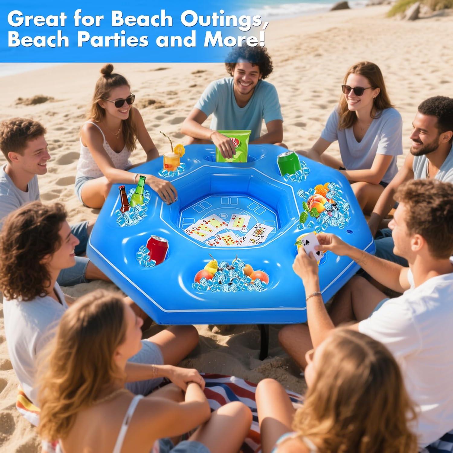 Mesa de Juego Inflable Octagonal Lanathel con Cartas Impermeables