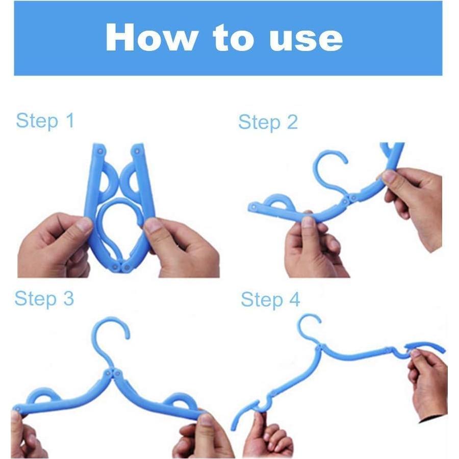 10 Perchas de Viaje Plegables CADEVED - Antideslizantes, Negras