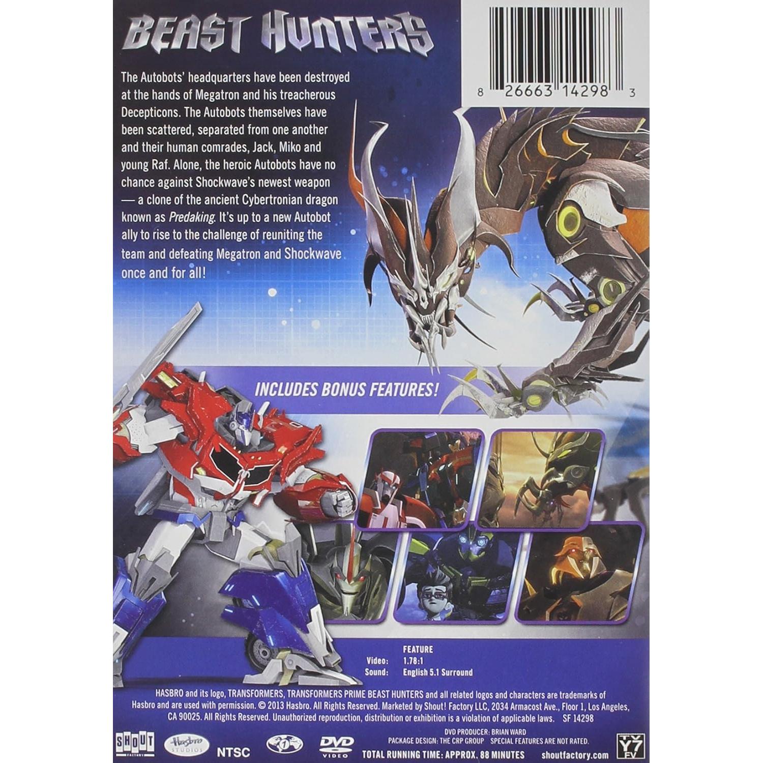 Transformers Prime Cazadores de Bestias DVD 1h28m