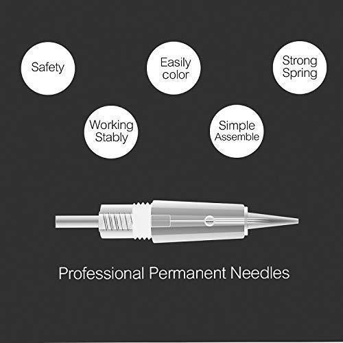 10 Agujas de Maquillaje Permanente Mellie 1P 0.64mm Esterilizadas