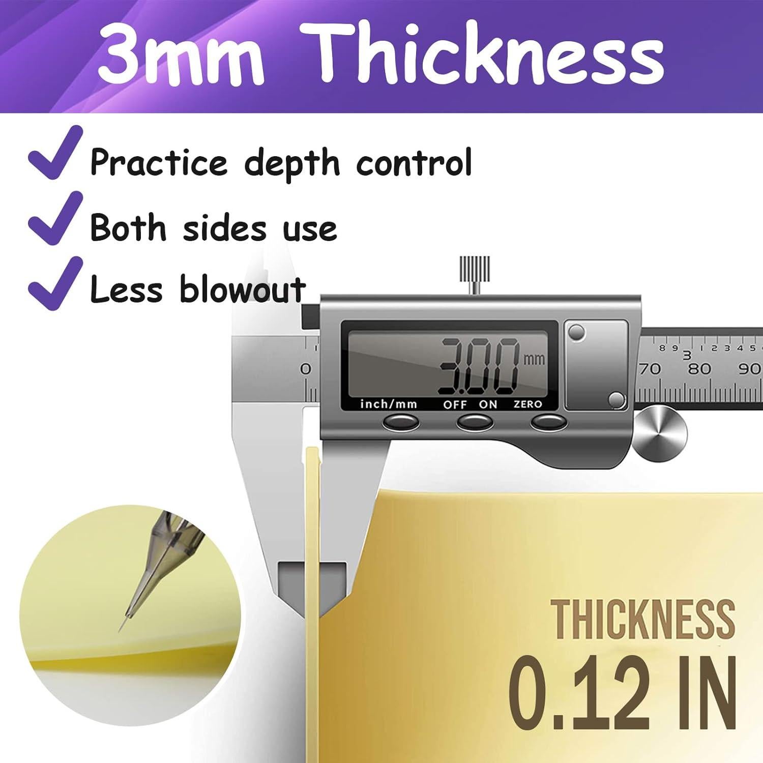 Piel Sintética de Tatuaje Usiriy 3pcs 20x30cm 3mm