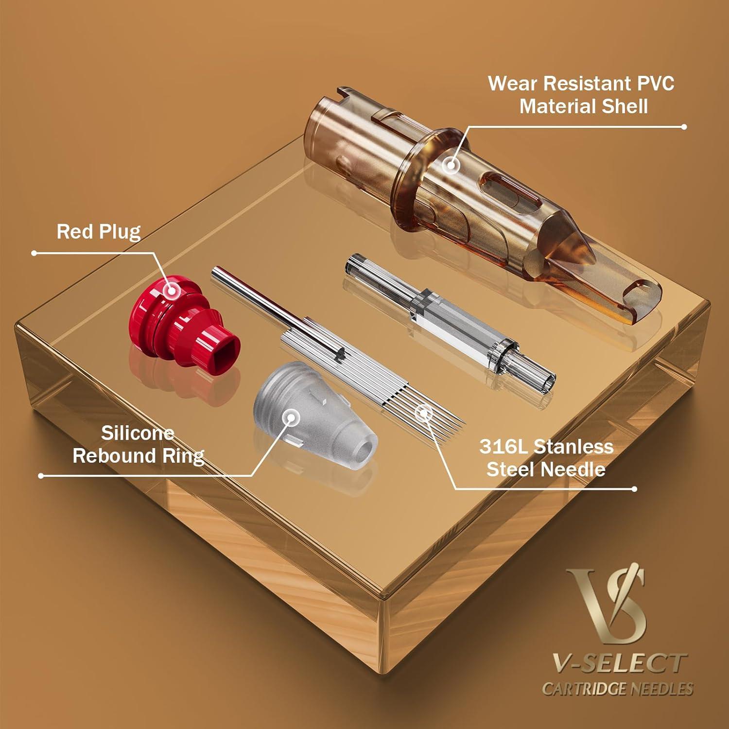 Agujas de Cartucho para Tatuaje EZTAT2 - 20Pcs #08 Curva Magnum