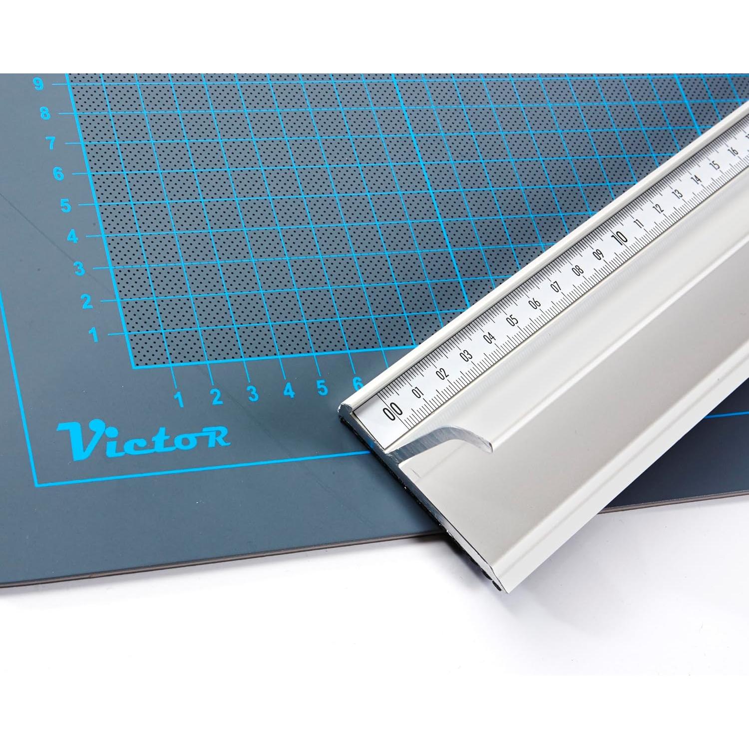 Regla de Corte de Aluminio Victor 30 cm con Bisel de Protección