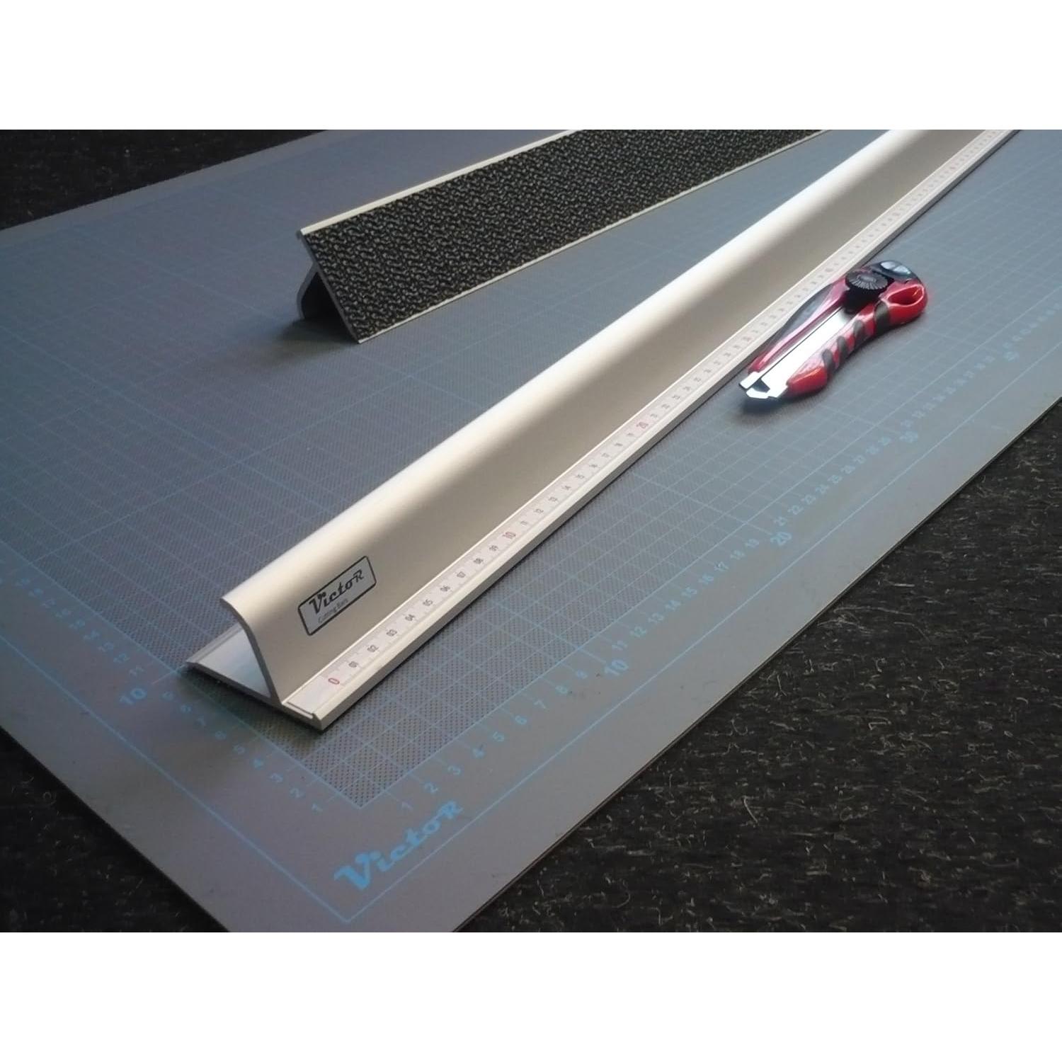 Regla de Corte de Aluminio Victor 30 cm con Bisel de Protección