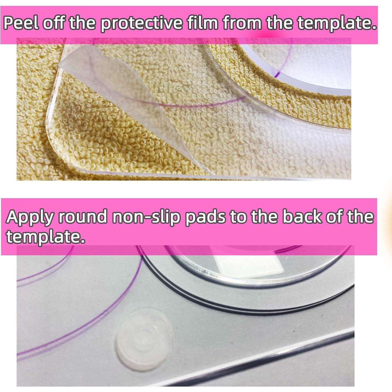 Plantillas de Acolchado Kapyoo 25 Serie A - 3 Piezas Antideslizantes