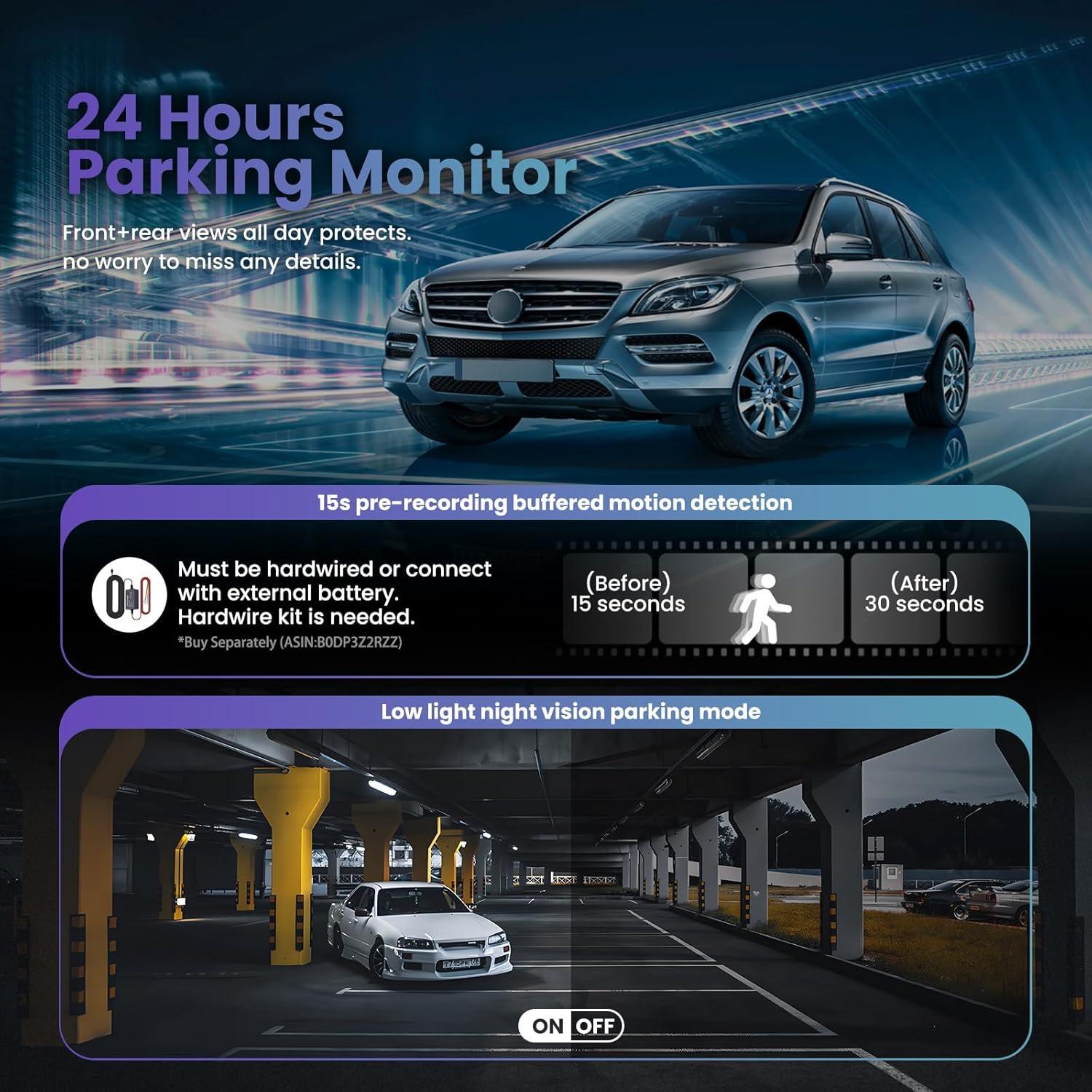 Cámara Dash 4K TVFEA C5S Delantera y Trasera con Wi-Fi