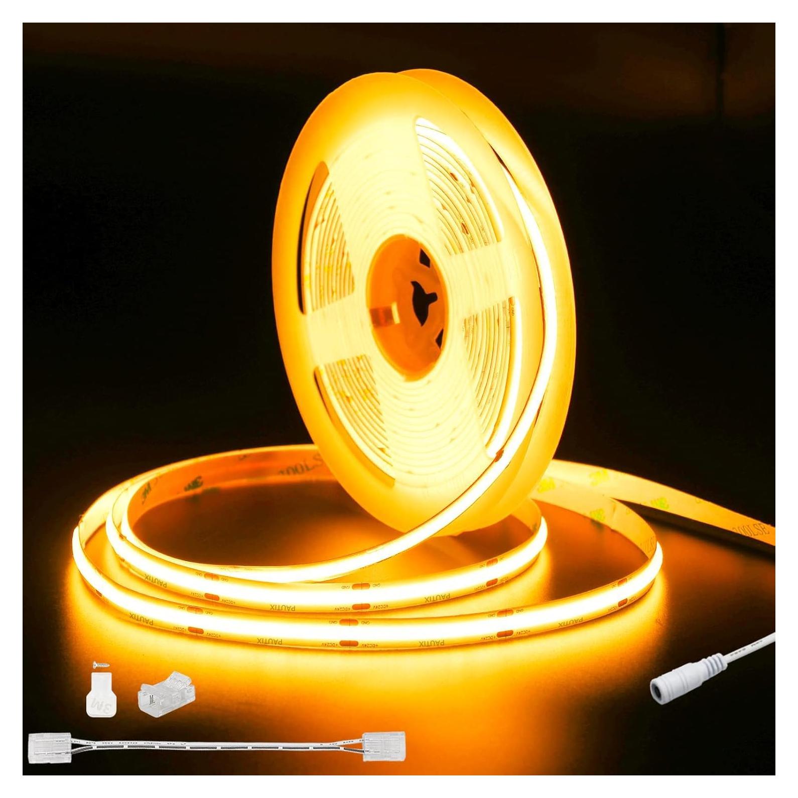 Cinta LED COB PAUTIX 6.1m 2000K 3087 LEDs DC24V Alta Eficiencia