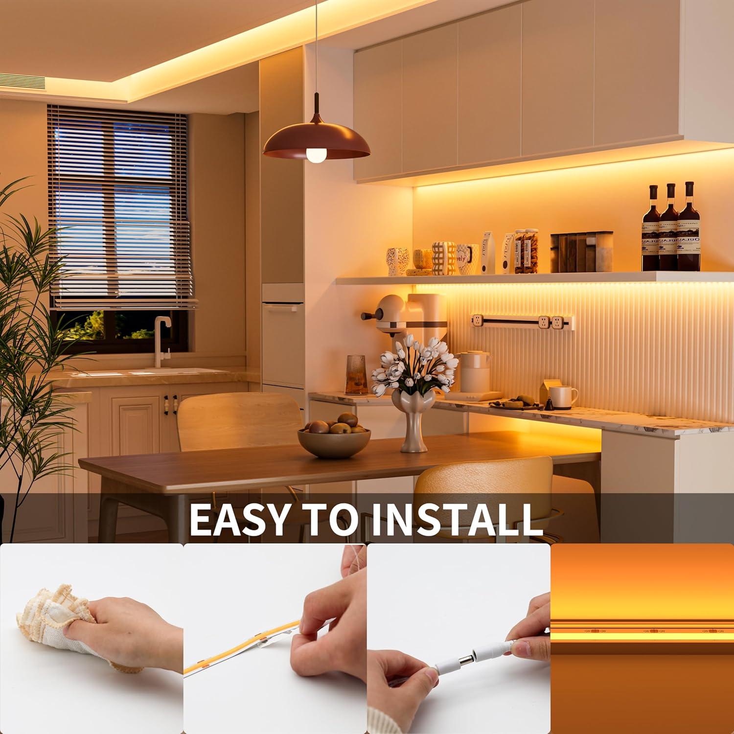 Cinta LED COB PAUTIX 6.1m 2000K 3087 LEDs DC24V Alta Eficiencia