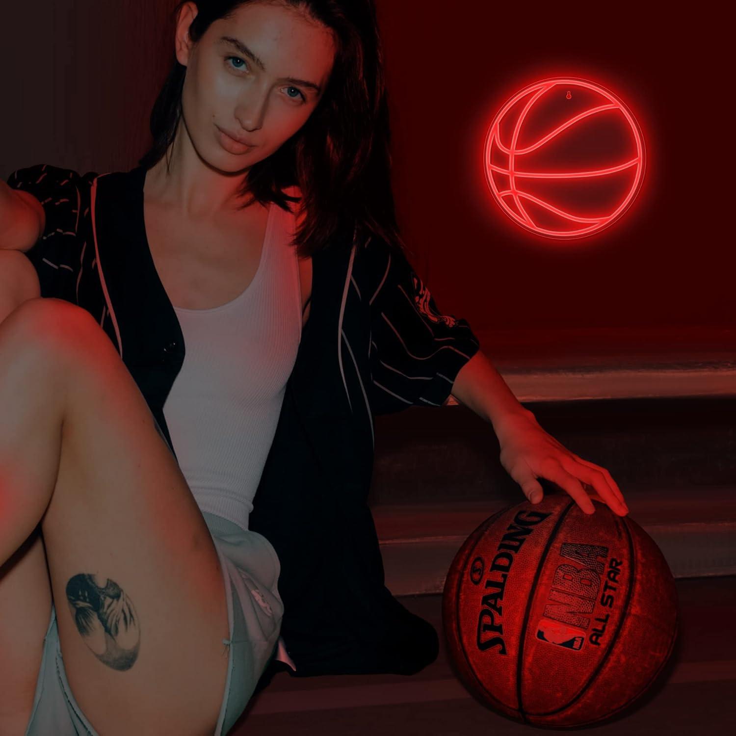 Luz de Neón Lumoonosity Baloncesto 32 cm LED Rojo