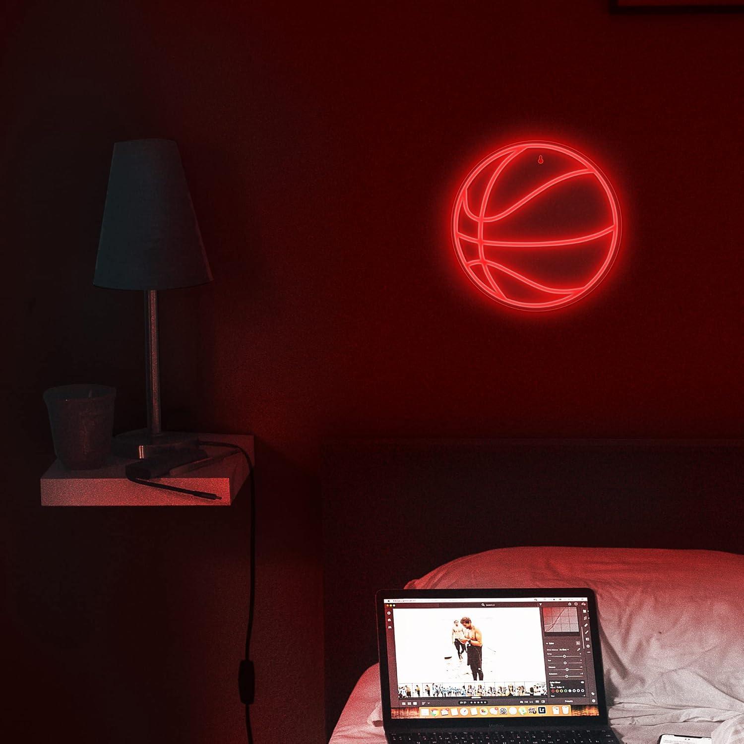 Luz de Neón Lumoonosity Baloncesto 32 cm LED Rojo