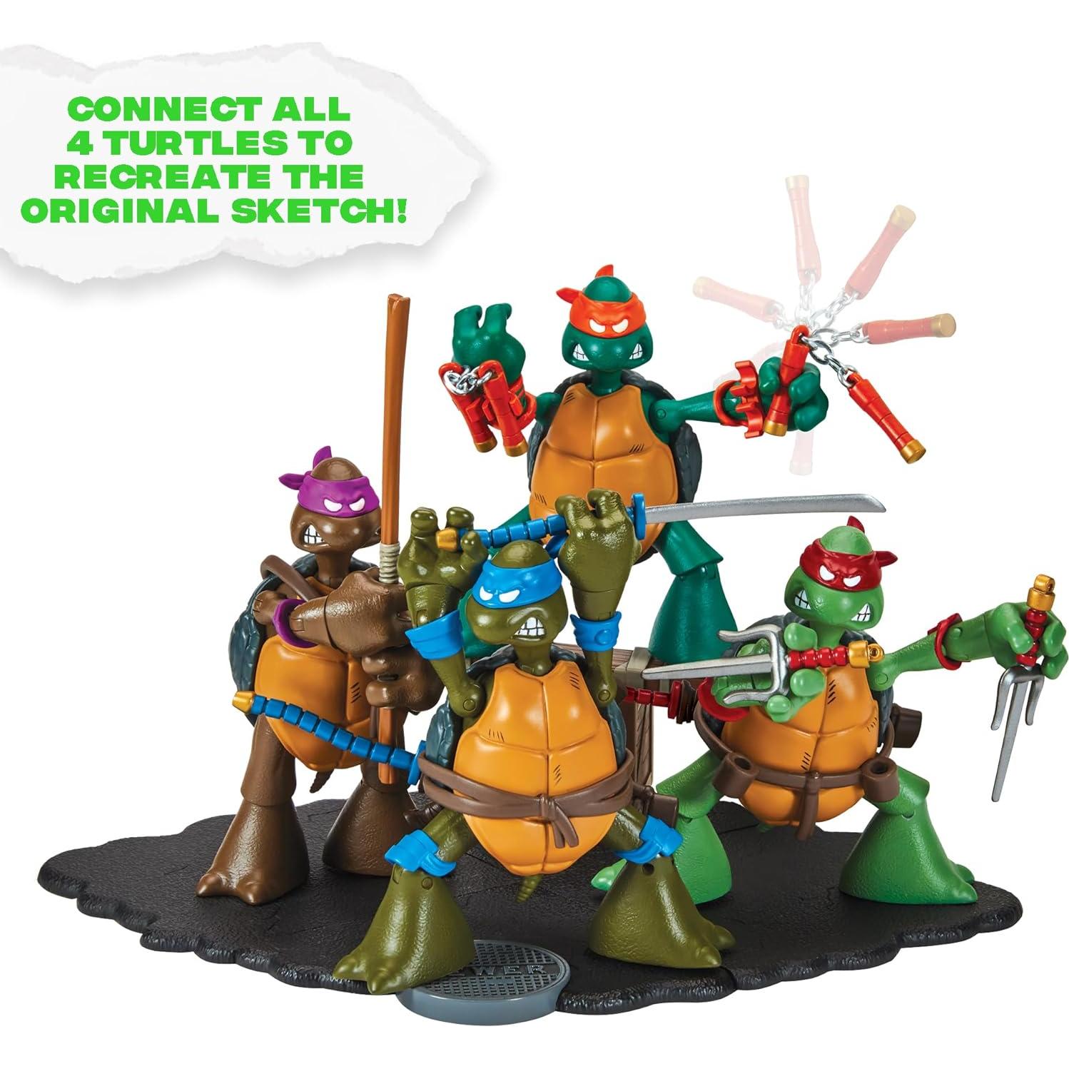 Figura Coleccionista Tortugas Ninja Playmates Boceto Original