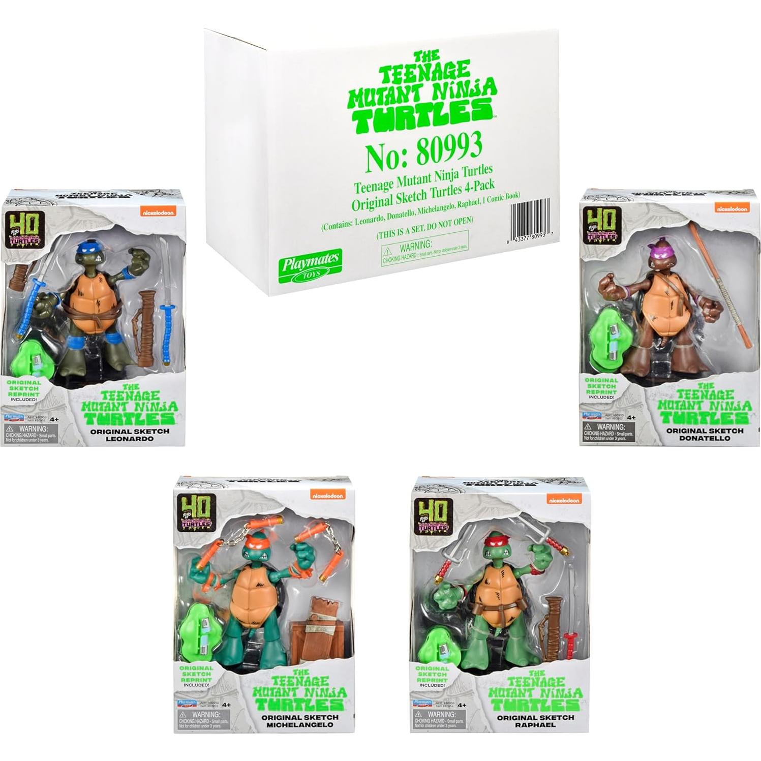 Figura Coleccionista Tortugas Ninja Playmates Boceto Original