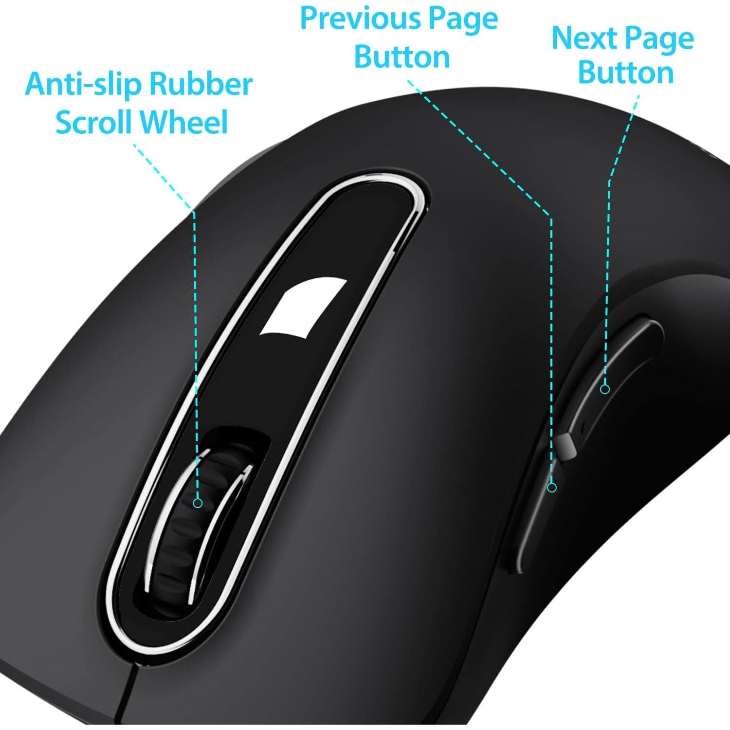 Ratón Inalámbrico Memzuoix GAYI 1400 DPI USB Negro