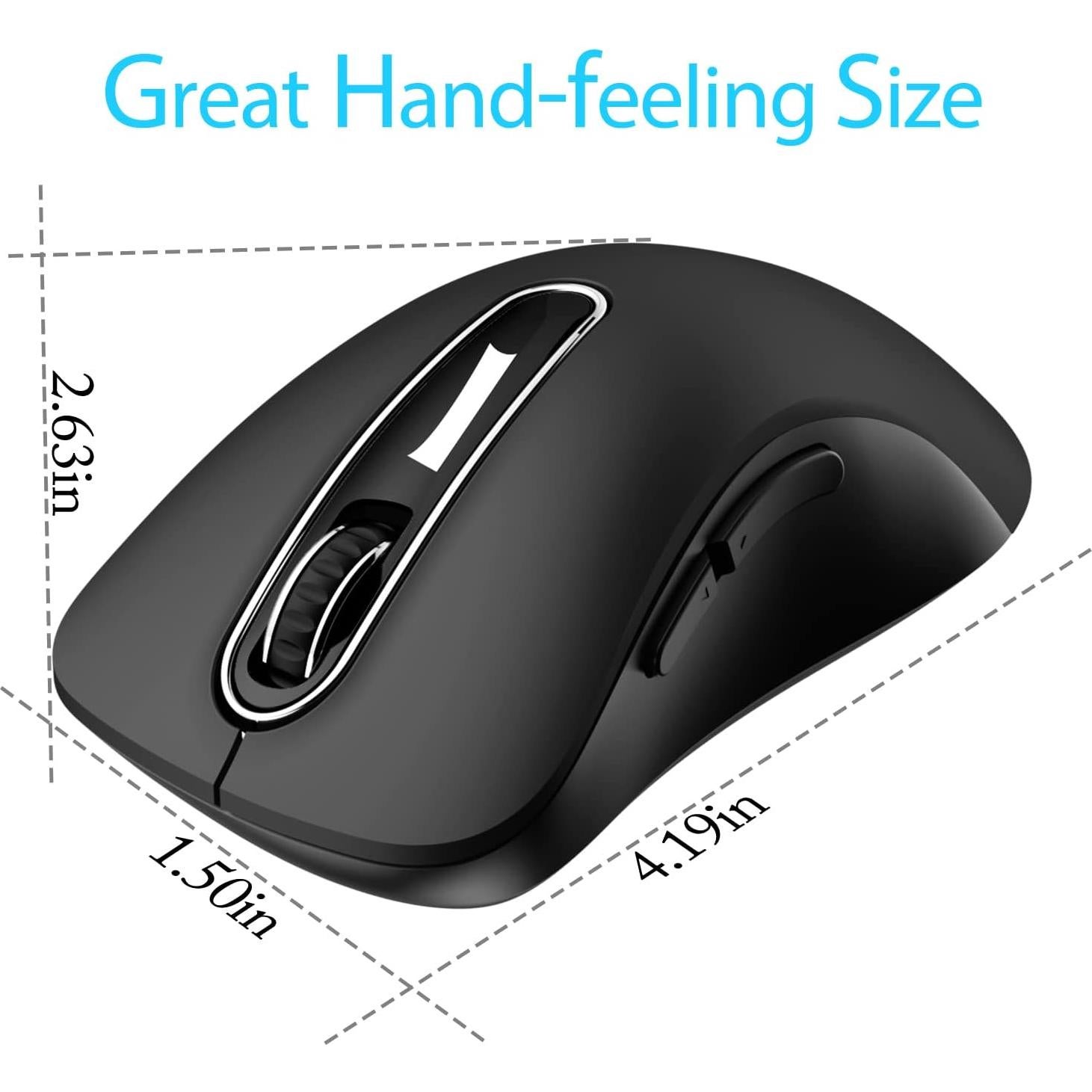 Ratón Inalámbrico Memzuoix GAYI 1400 DPI USB Negro