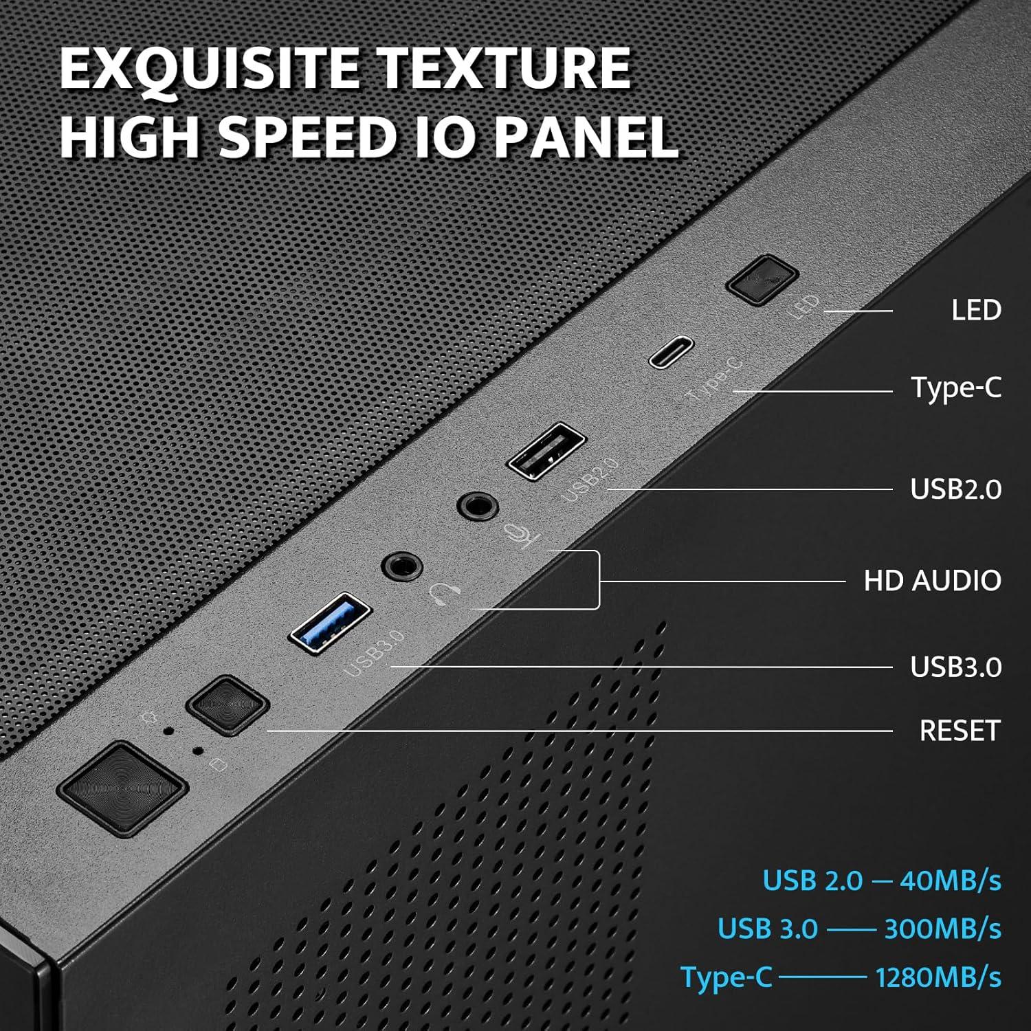 Caja de PC ATX darkFlash DS900 con Ventilador PWM Sin LED
