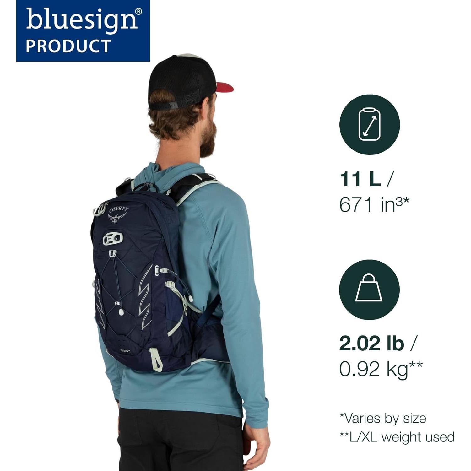 Mochila de senderismo Osprey Talon 11L Azul Cerámico S/M