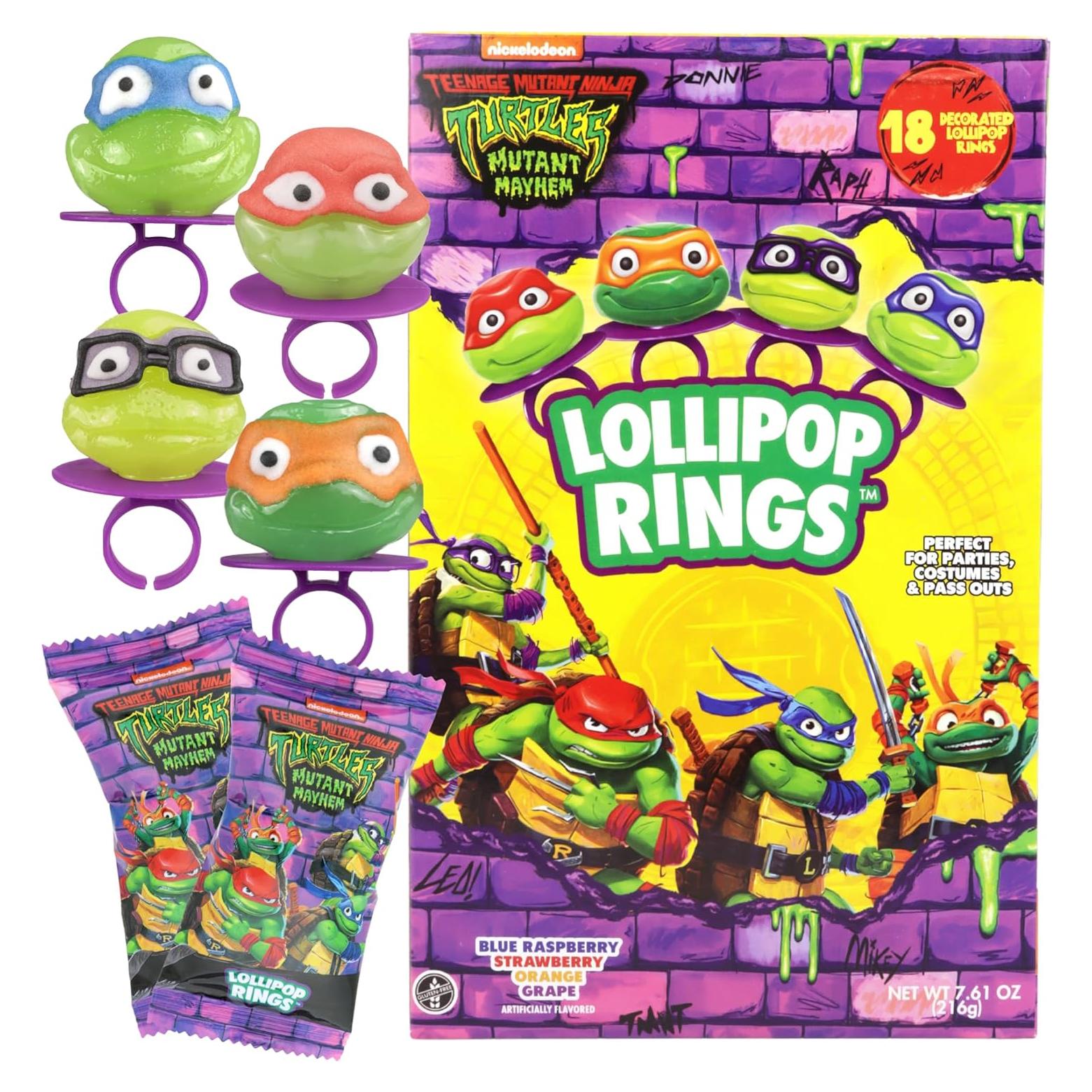 Anillos de Caramelo Tortugas Ninja Imaginings 3 - 18 Unidades