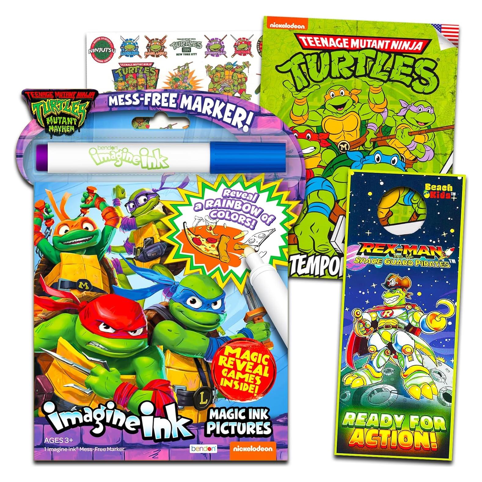 Libro de Actividades y Colorear TMNT con 25 Tatuajes