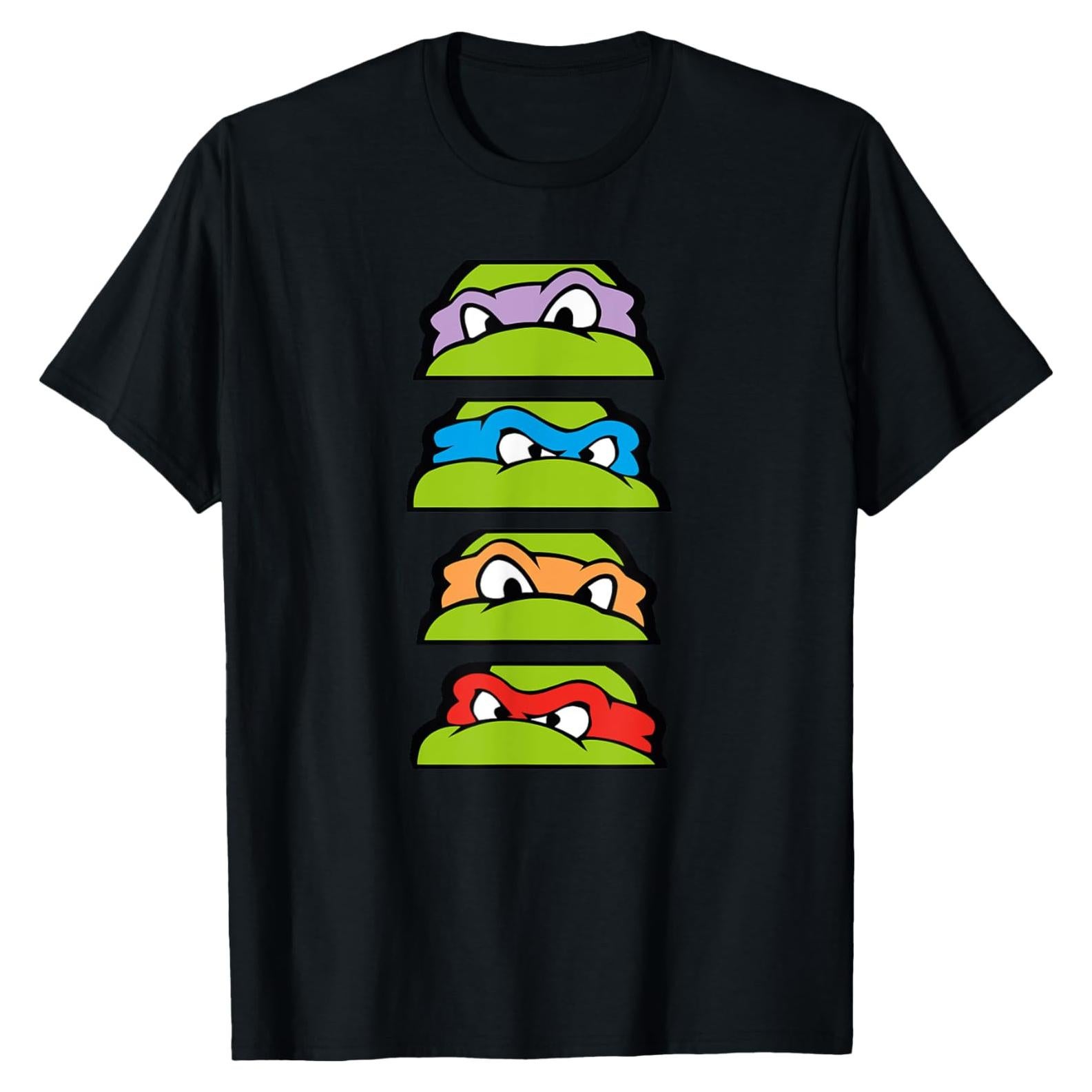 Camiseta Unisex Tortugas Ninja Donatello Raphael Michelangelo Leonardo - Negro