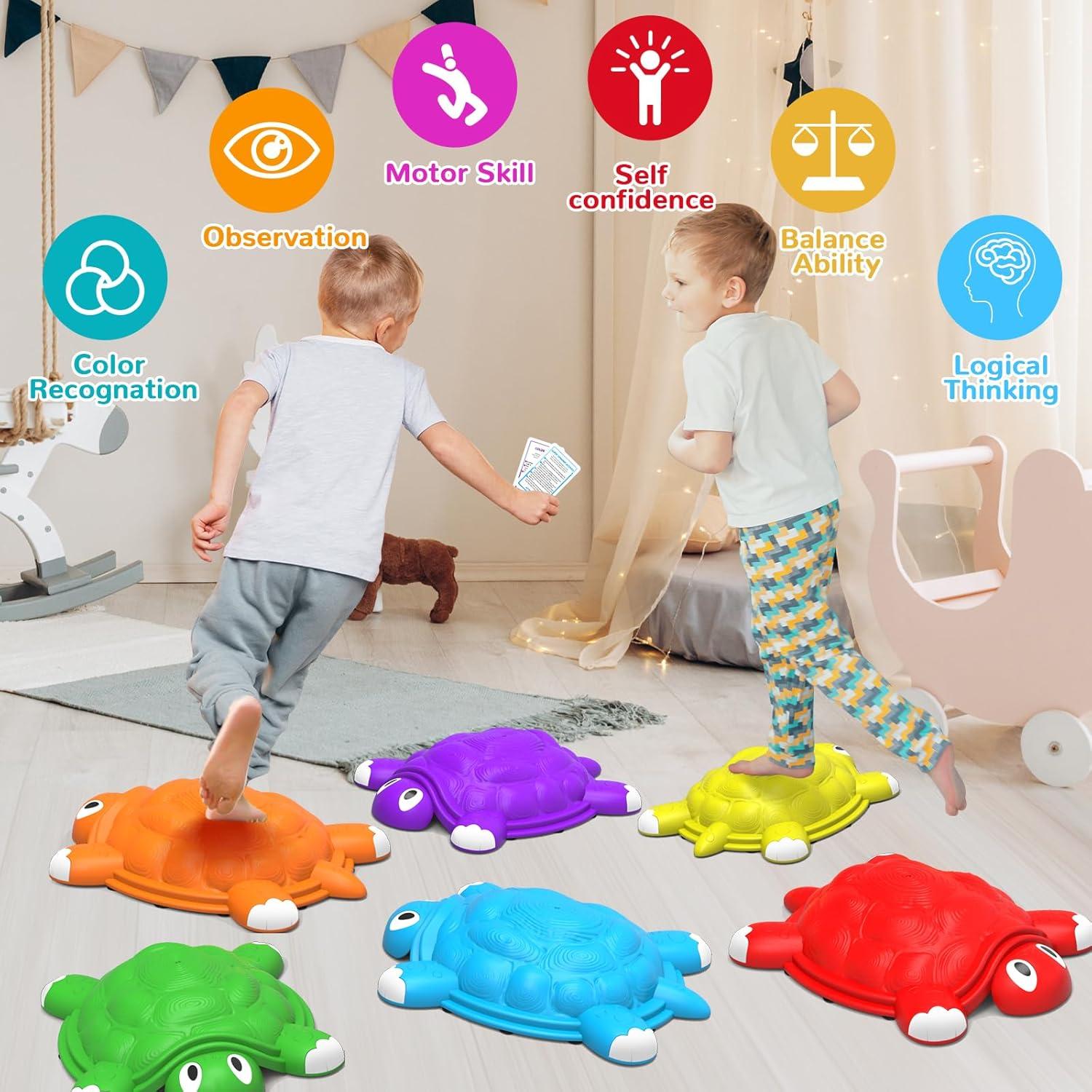 Piedras de Salto Tortuga ABERLLS para Niños 3-7 Años