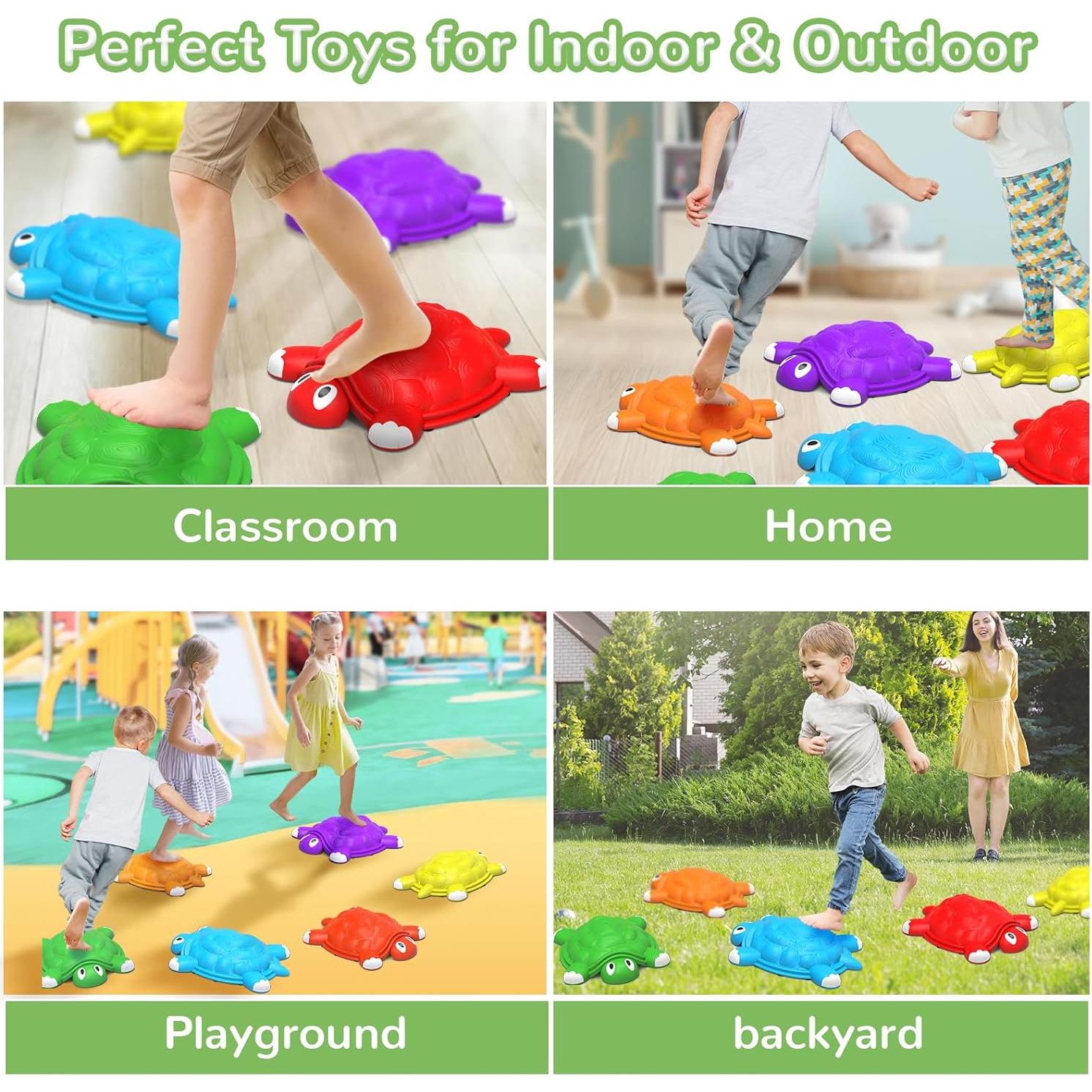 Piedras de Salto Tortuga ABERLLS para Niños 3-7 Años