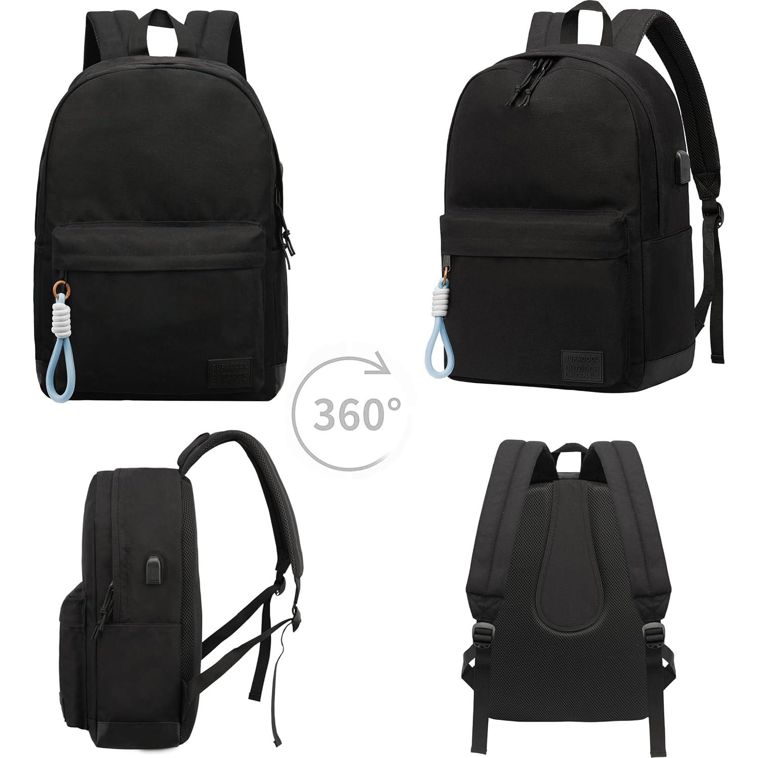 Mochila SUPACOOL Unisex 17L con Puerto USB Resistente al Agua