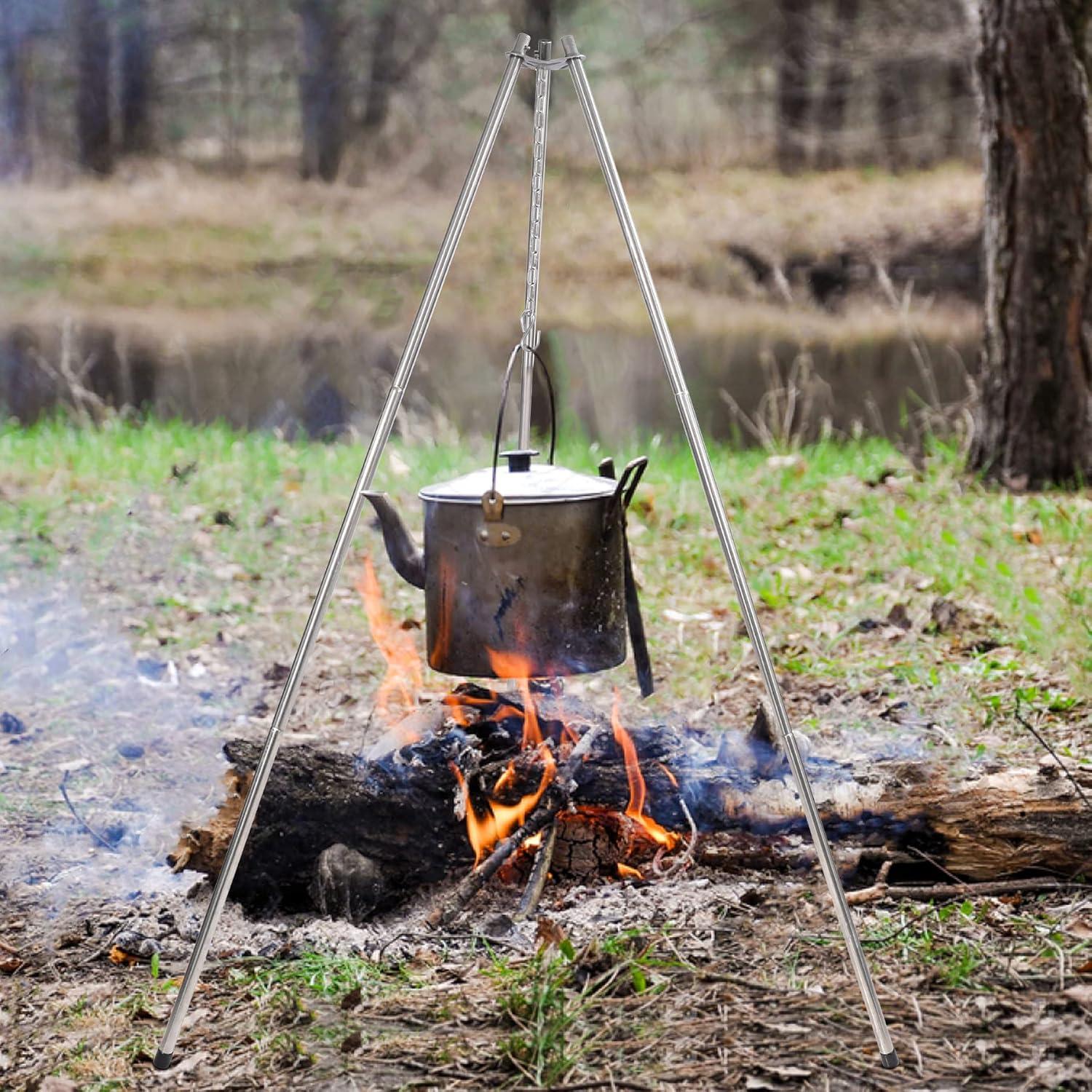 Parrilla de trípode Lineslife de acero inoxidable 35.1 cm