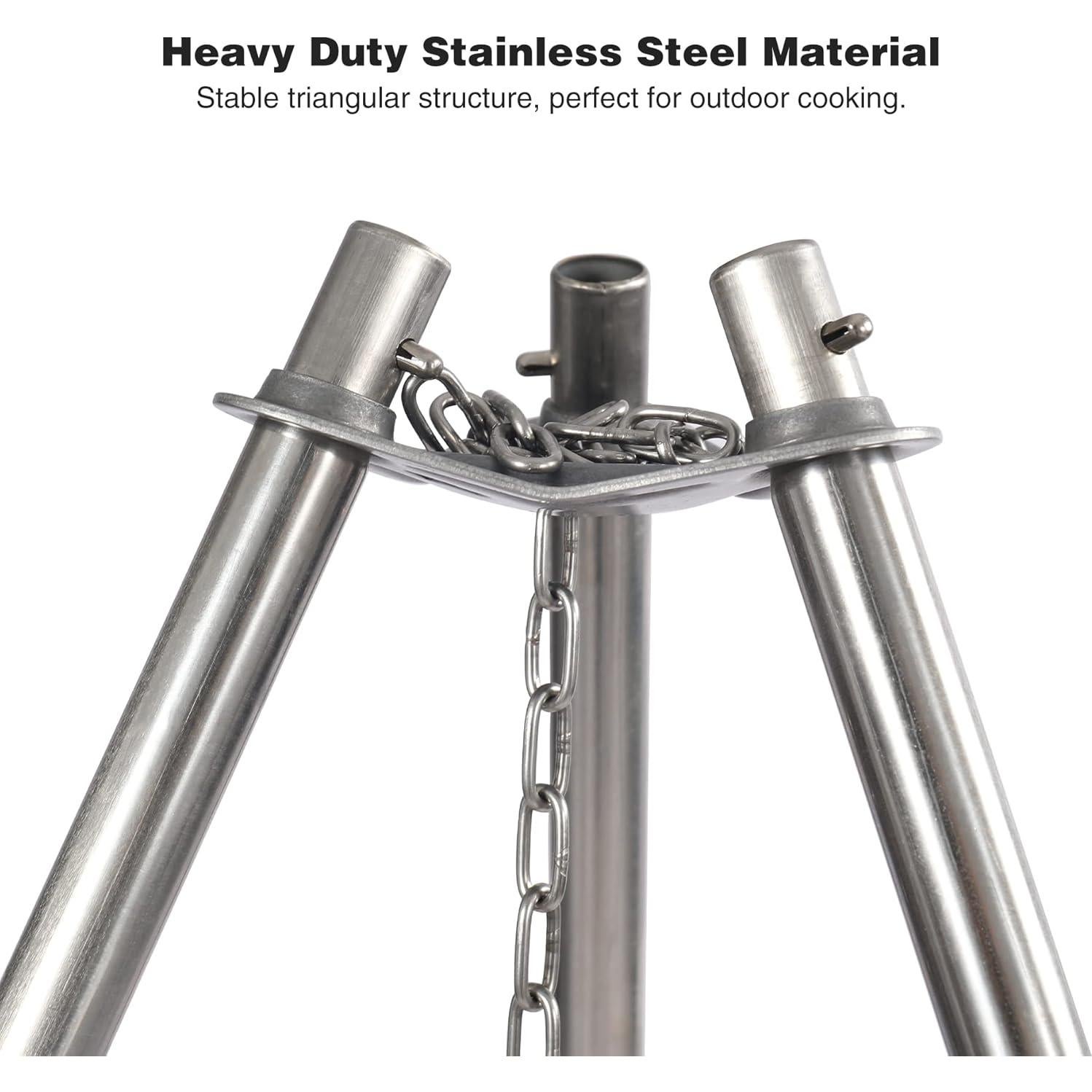 Parrilla de trípode Lineslife de acero inoxidable 35.1 cm