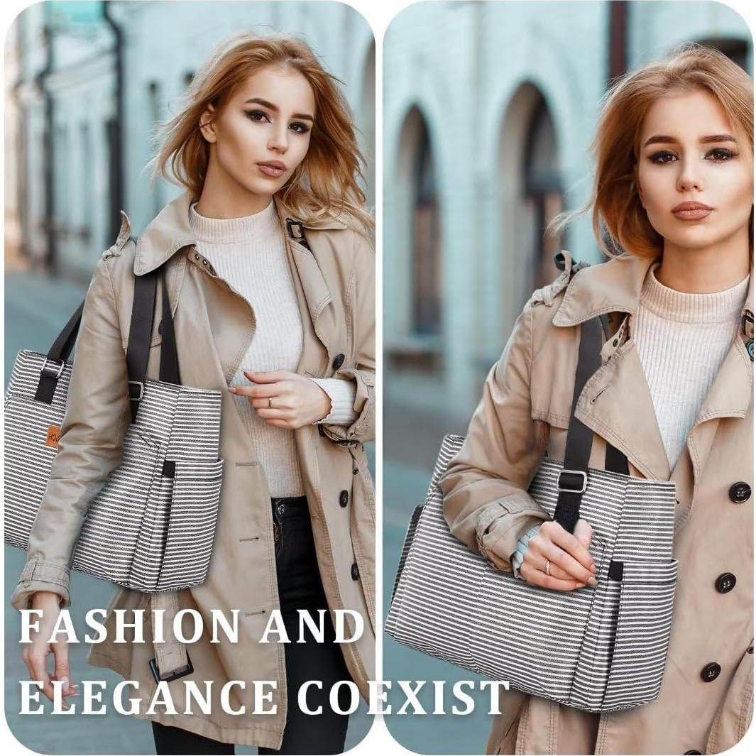 Bolsa de Almuerzo Aislada HSHRICH 12L Rayas para Adultos