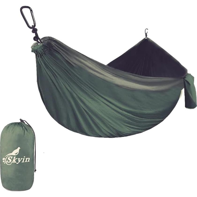 Hamaca de Camping Skyin Gris 2.84m x 1.88m Ligera y Portátil