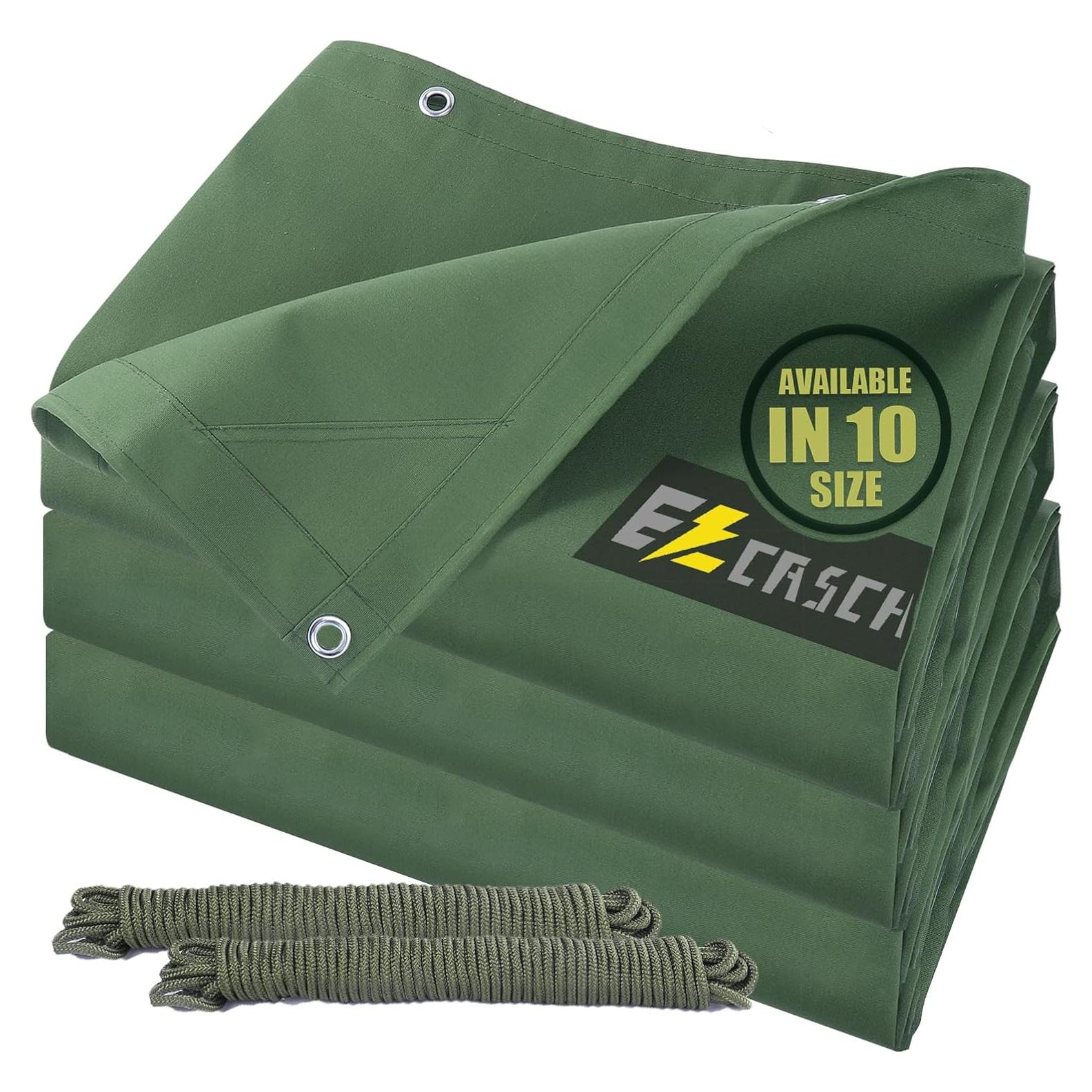 Lona de Lienzo 5x7 Ezcasch Resistente al Agua 22 Mil Verde