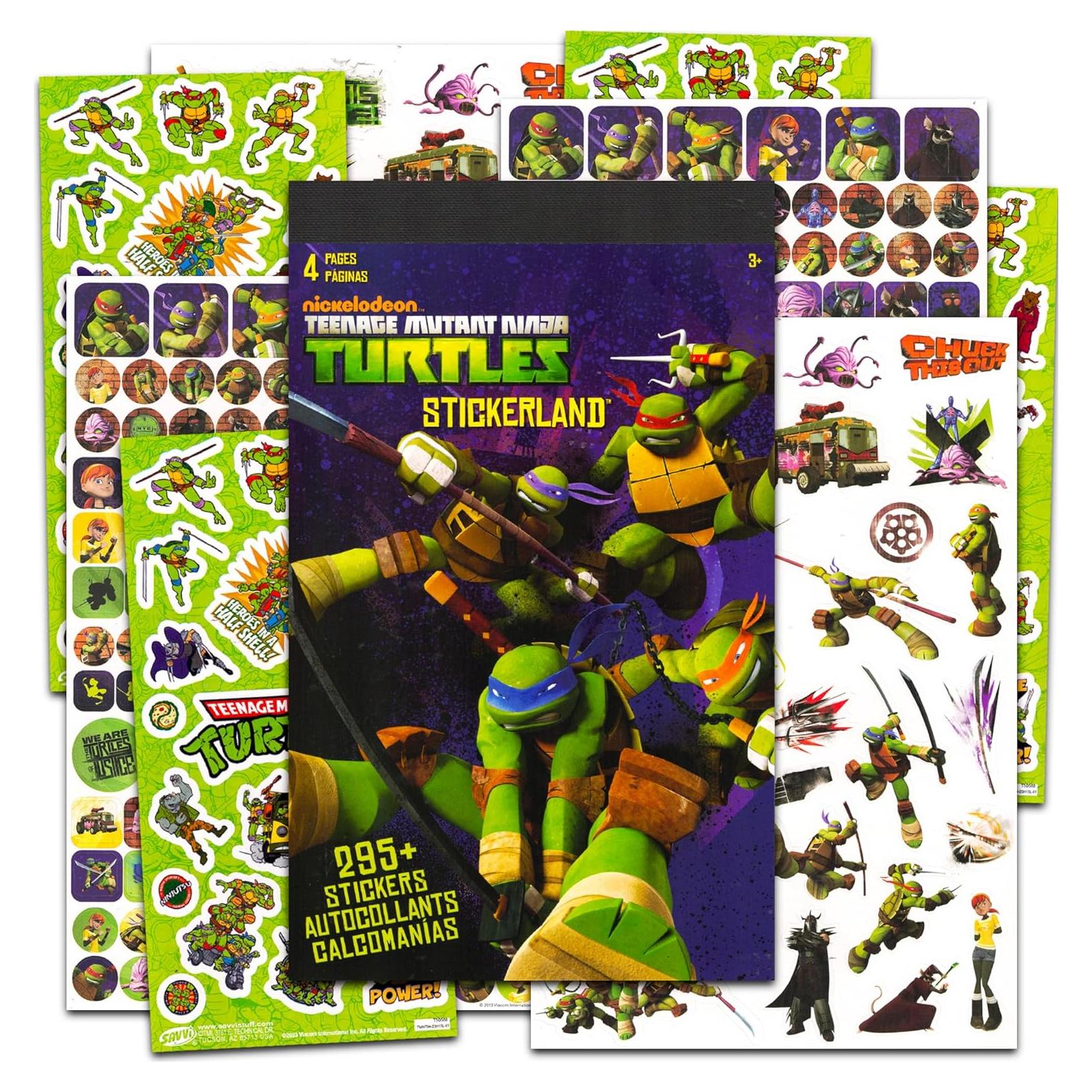 Conjunto Stickers Tortugas Ninja Bendon 350 Piezas Niños