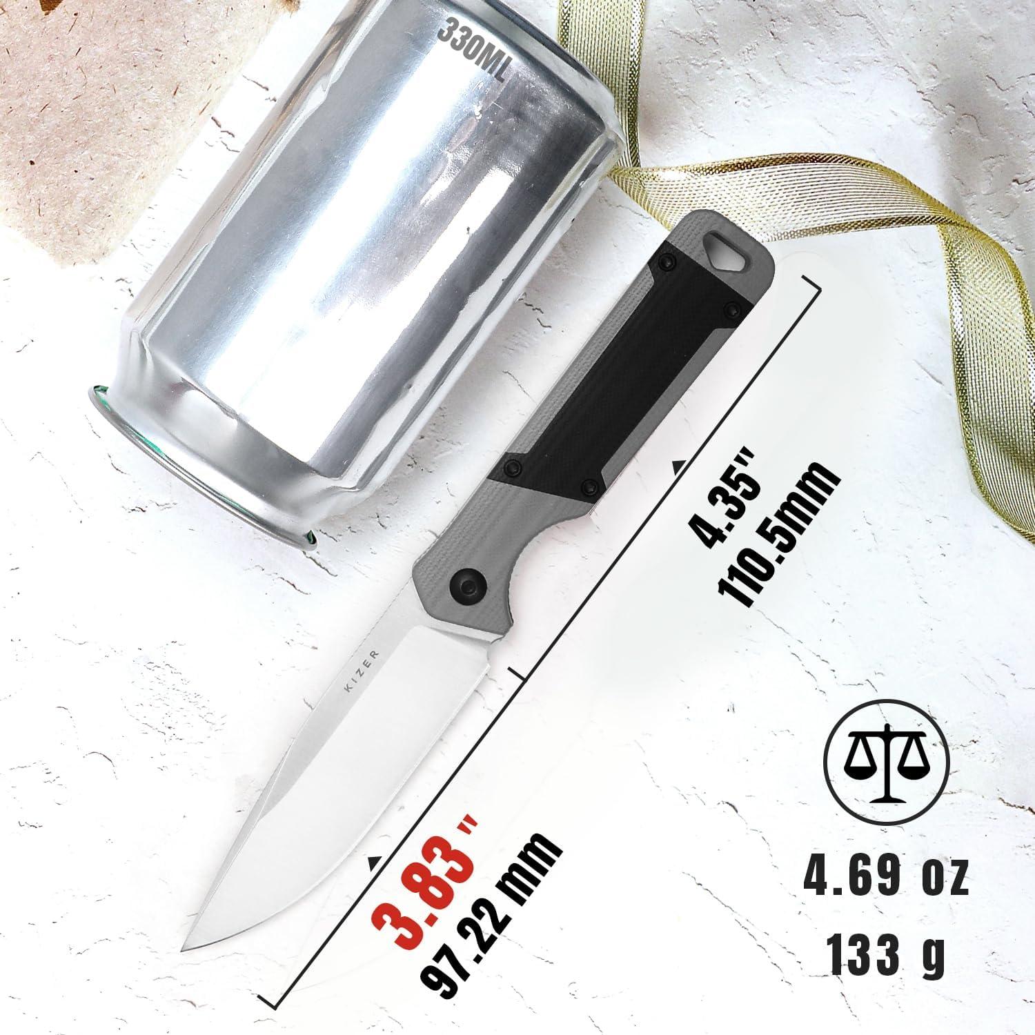 Cuchillo de Hoja Fija Kizer Militaw D2 con Funda 20.77cm