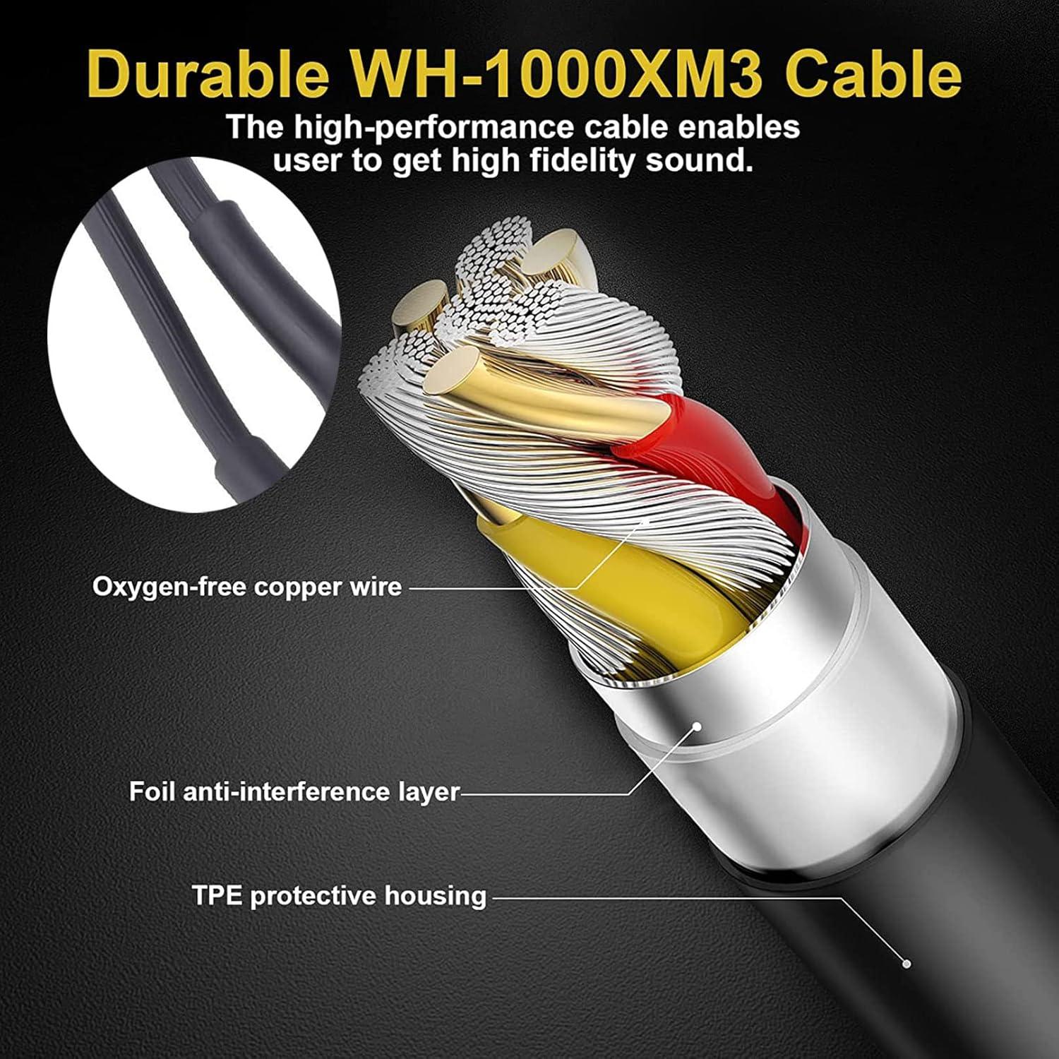 Cable de audio de reemplazo 3.5mm Tobysome para Sony WH-1000XM