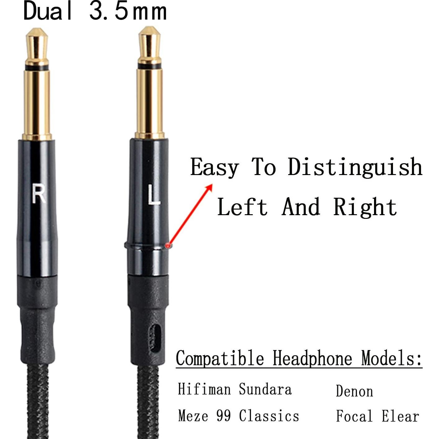 Cable Balanceado 1.5m Fezzlo para Auriculares Hifiman y Meze