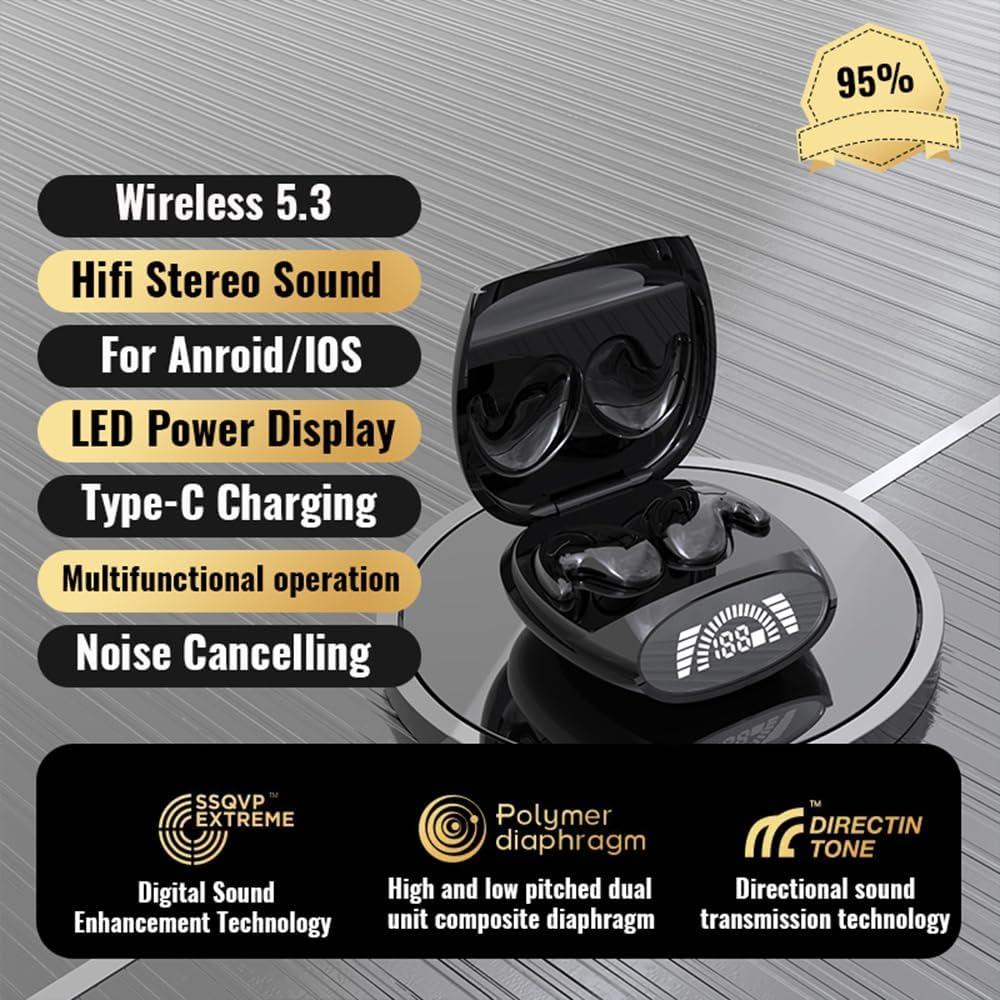 Auriculares Intrauditivos Inalámbricos Piluyaa MD-528 Negro