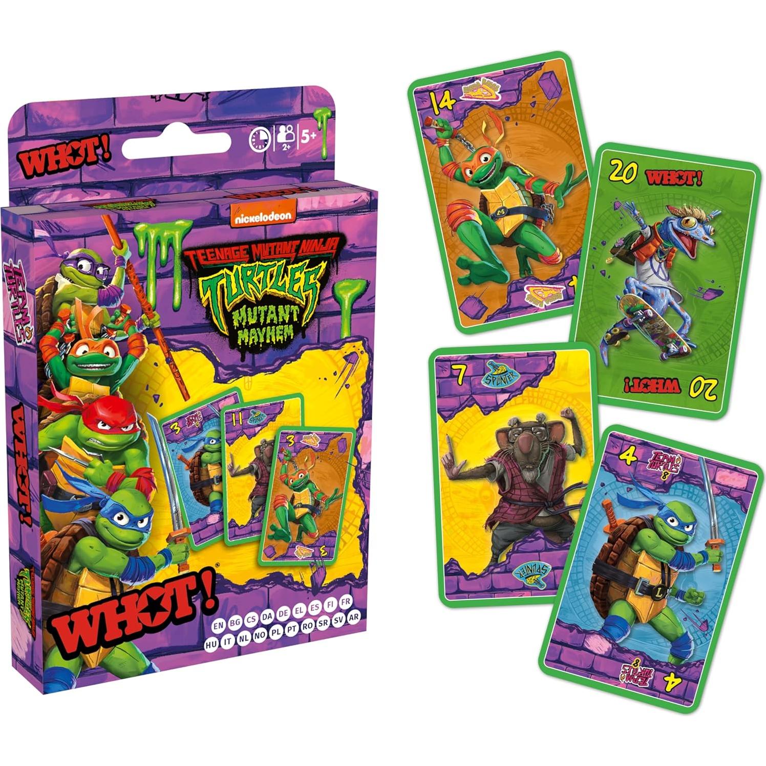 Juego de Cartas WHOT! Tortugas Ninja Mutant Mayhem 5+