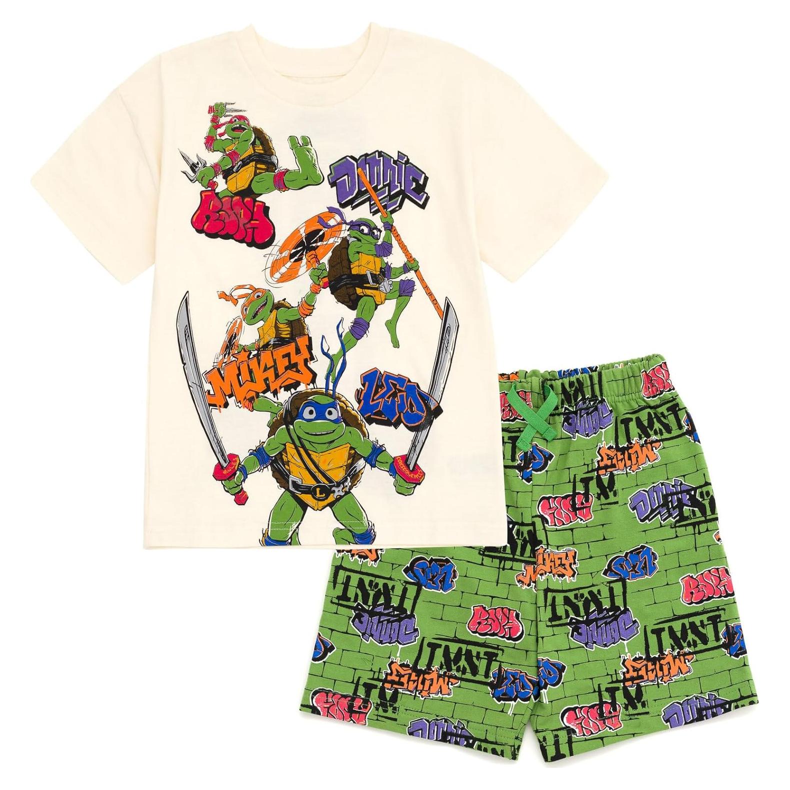 Conjunto camiseta y pantalones cortos Tortugas Ninja 2T-10-12