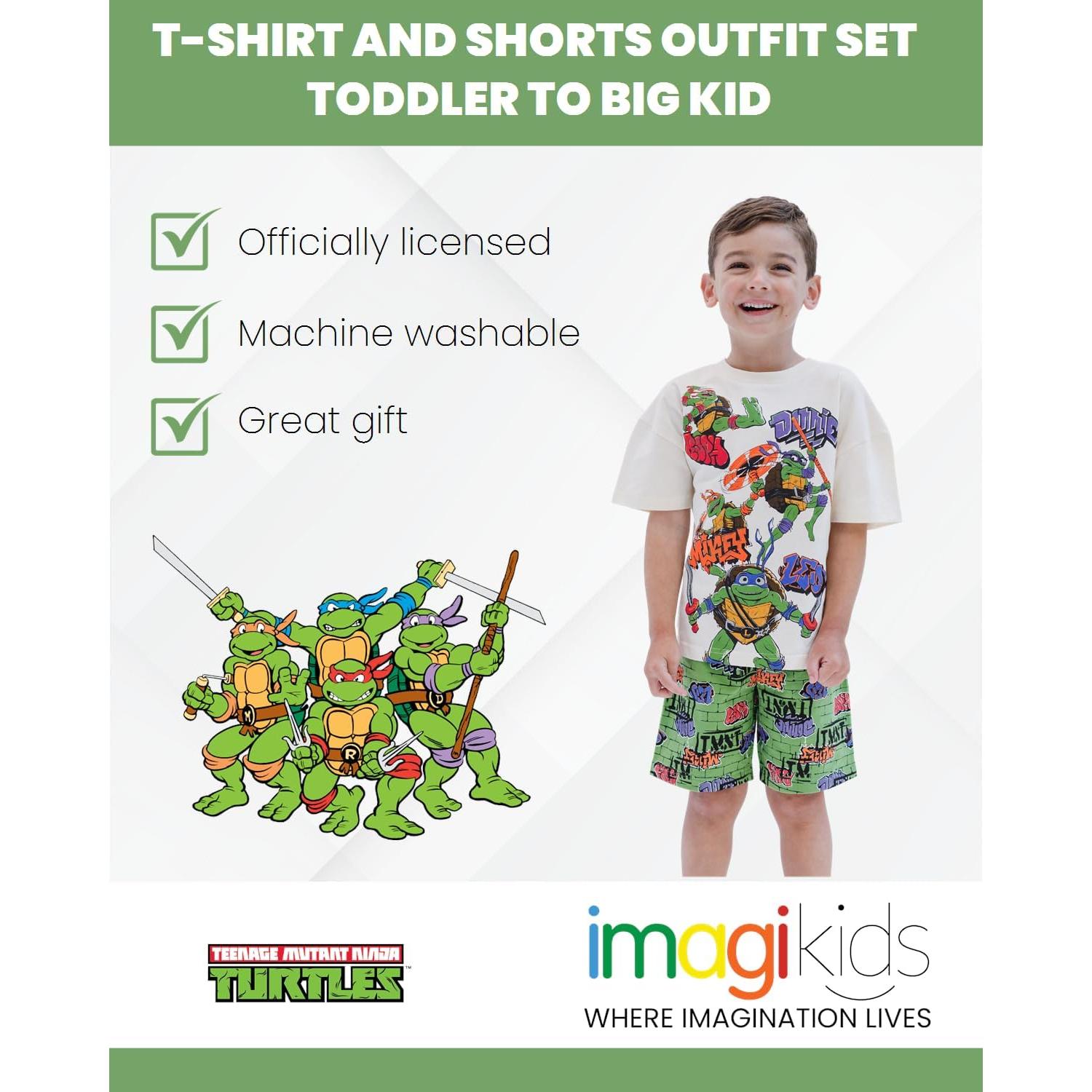 Conjunto camiseta y pantalones cortos Tortugas Ninja 2T-10-12