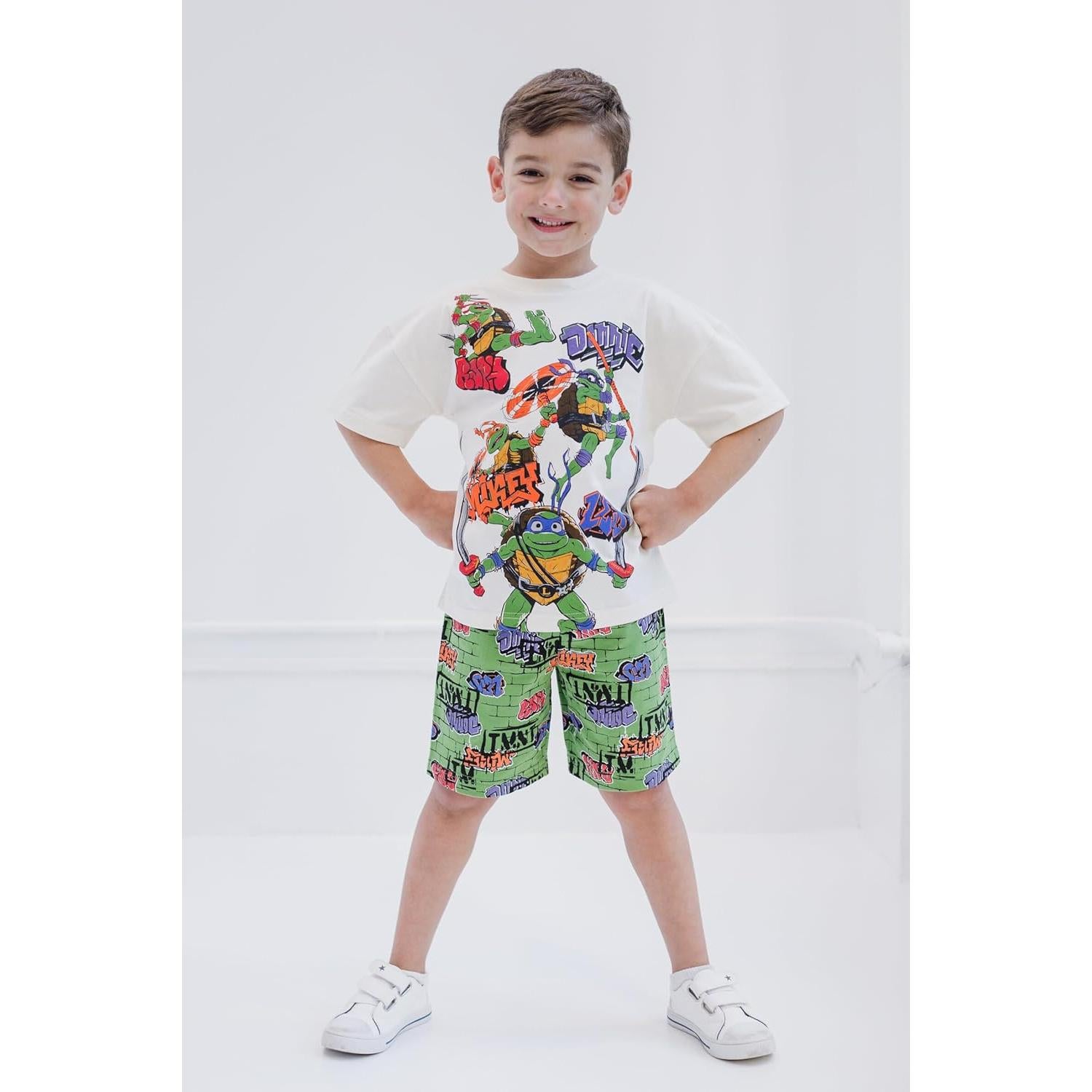 Conjunto camiseta y pantalones cortos Tortugas Ninja 2T-10-12